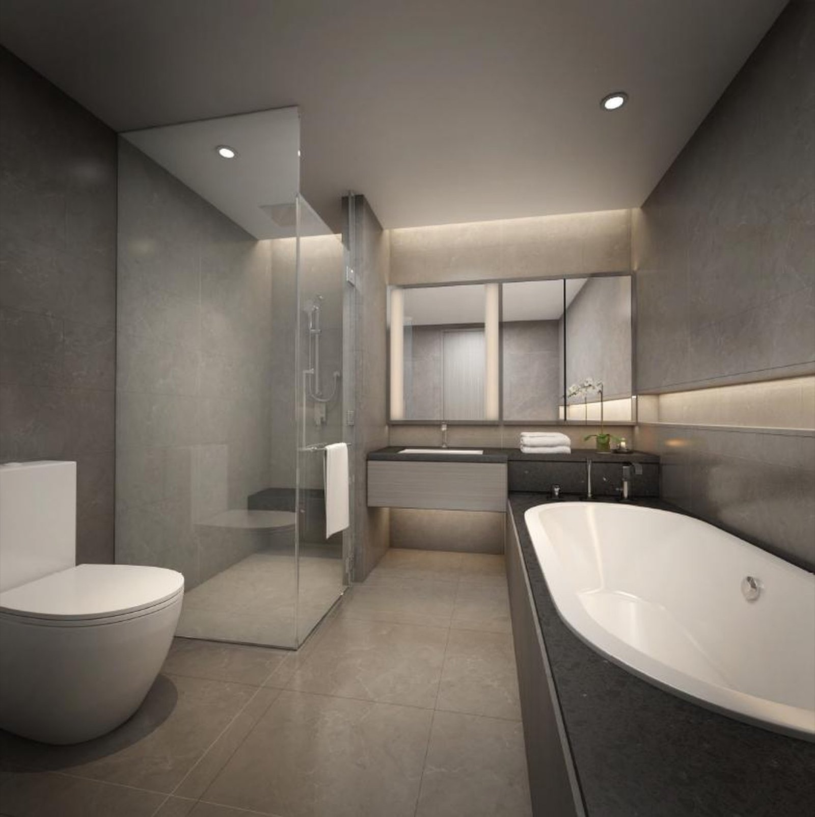 111 Menerung bathroom with bathtub: artist's impression