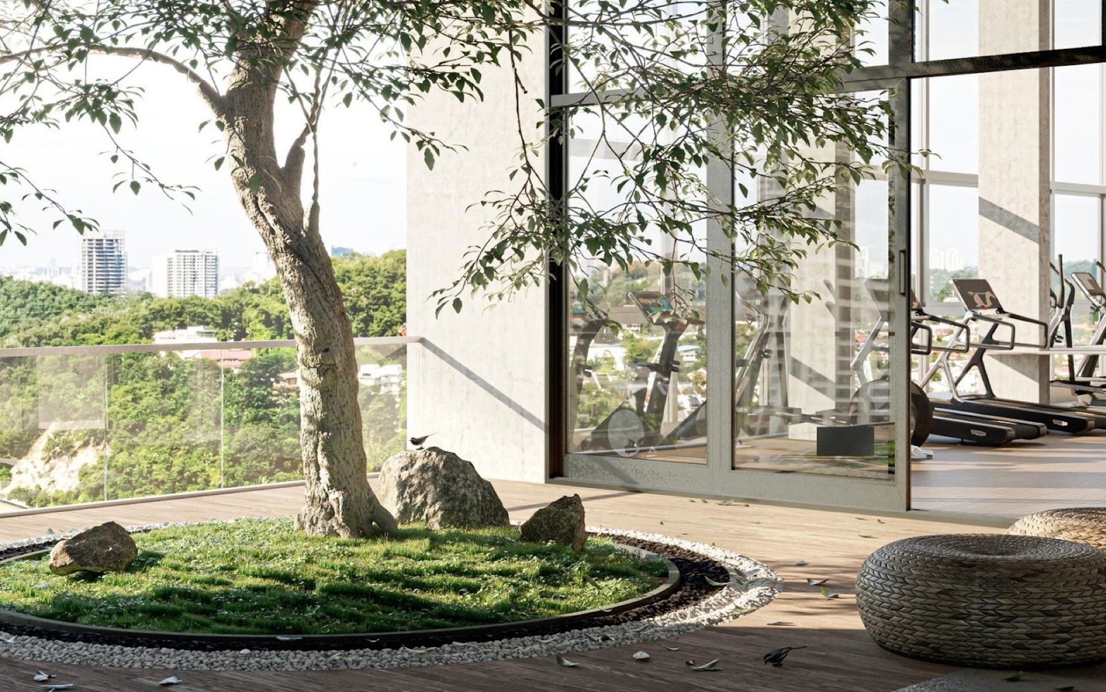 111 Menerung gymnasium and garden deck: artist's impression