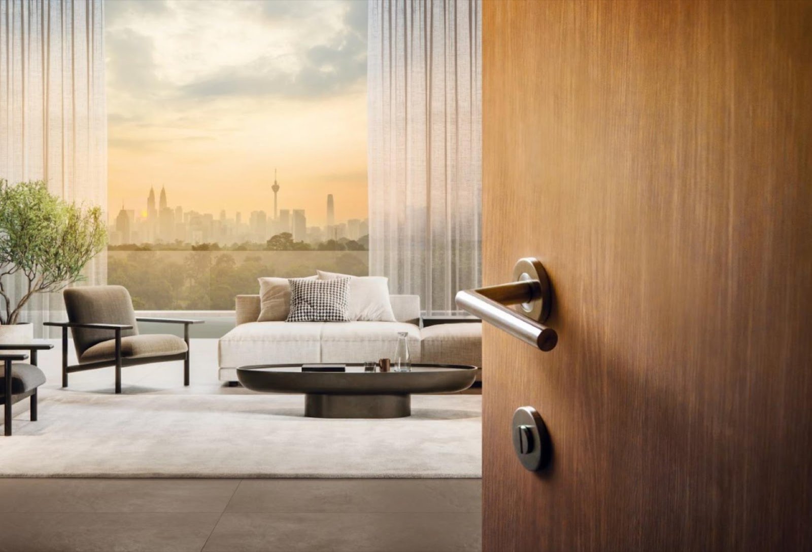 111 Menerung living room: artist's impression