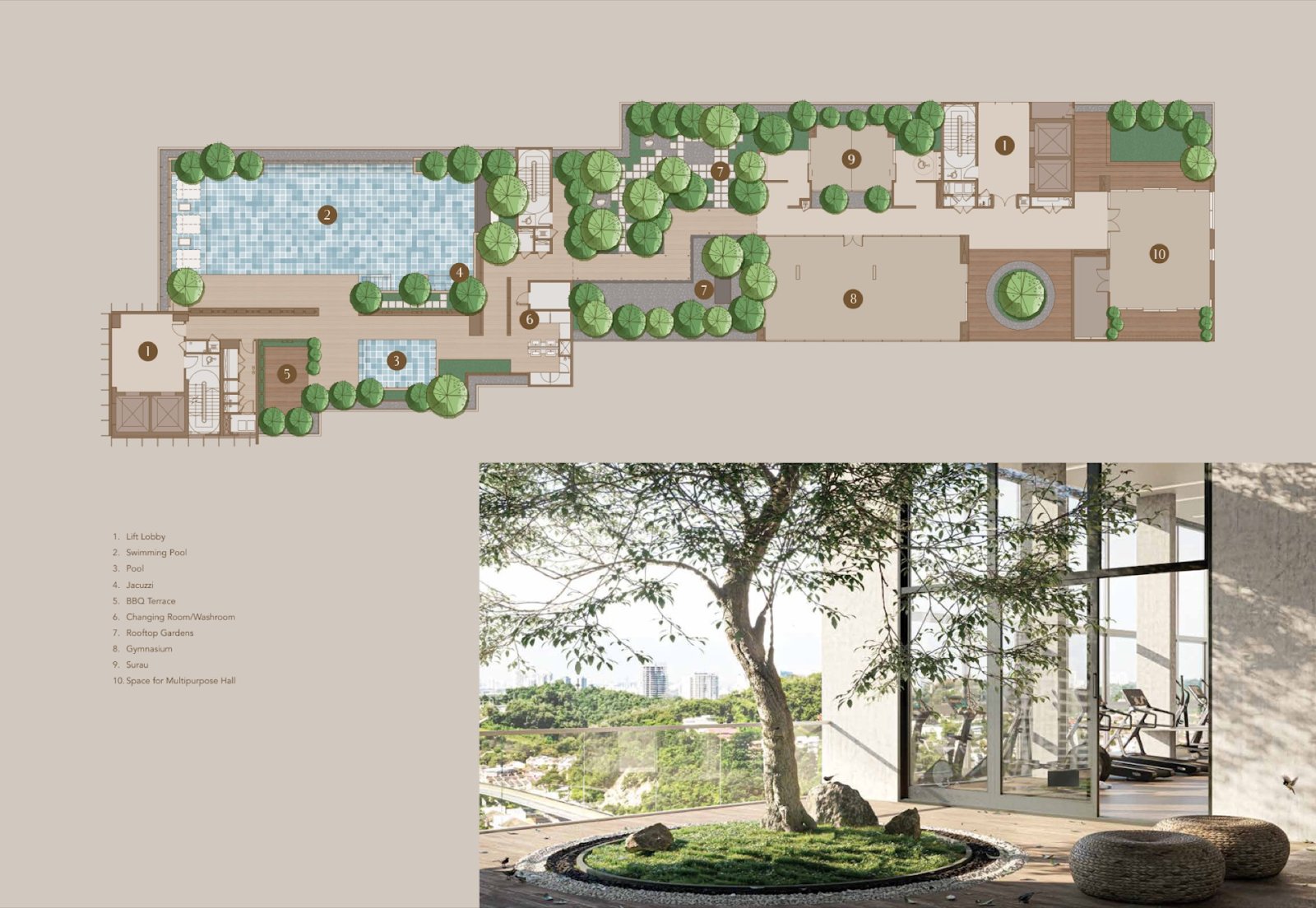 111 Menerung rooftop facilities plan