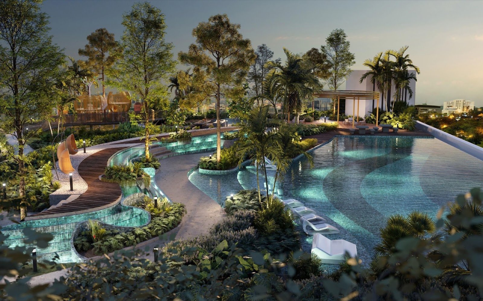 Alora Residences Horizon Pool on the Level 10 podium: artist's impression