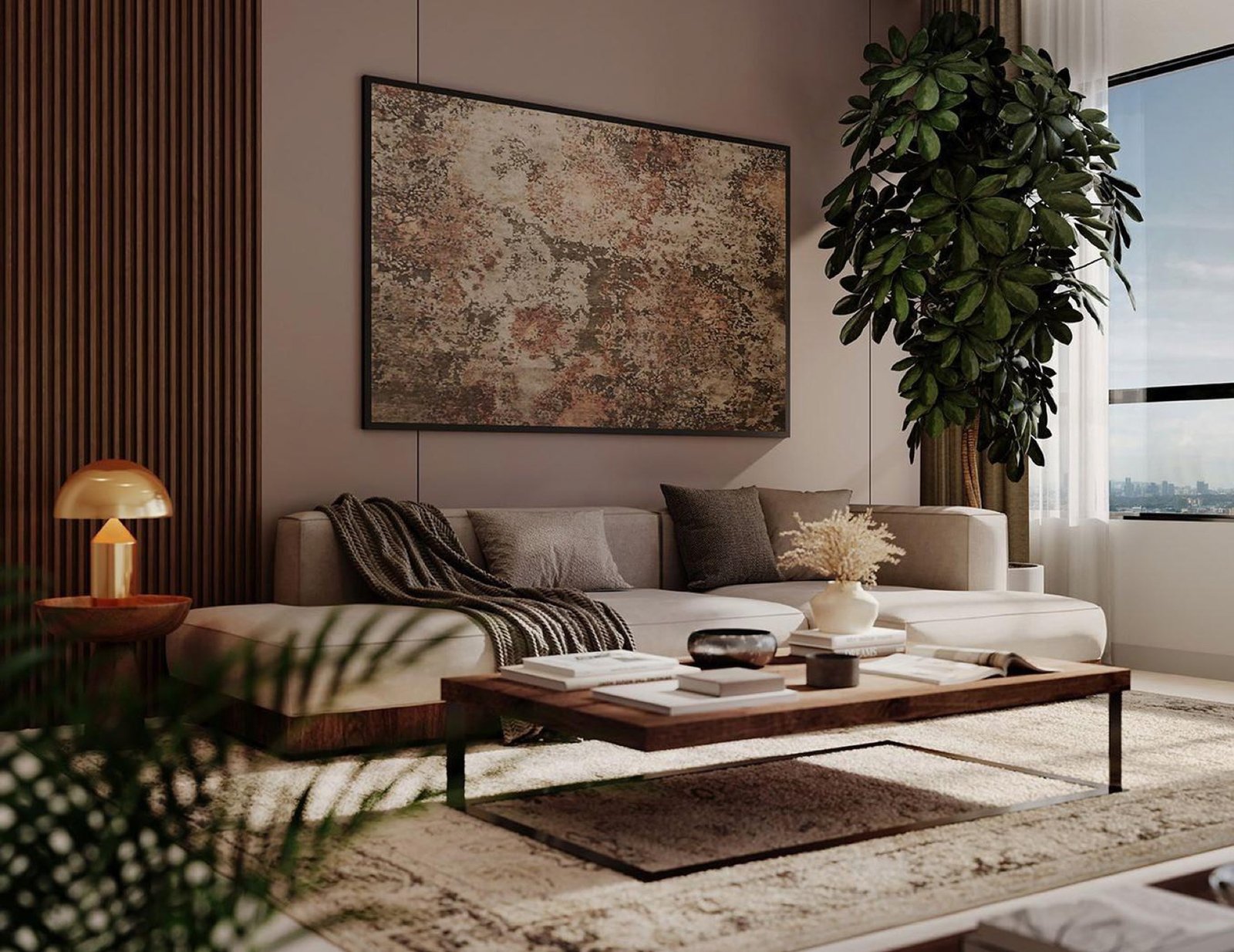 Alora Residences living room: artist's impression