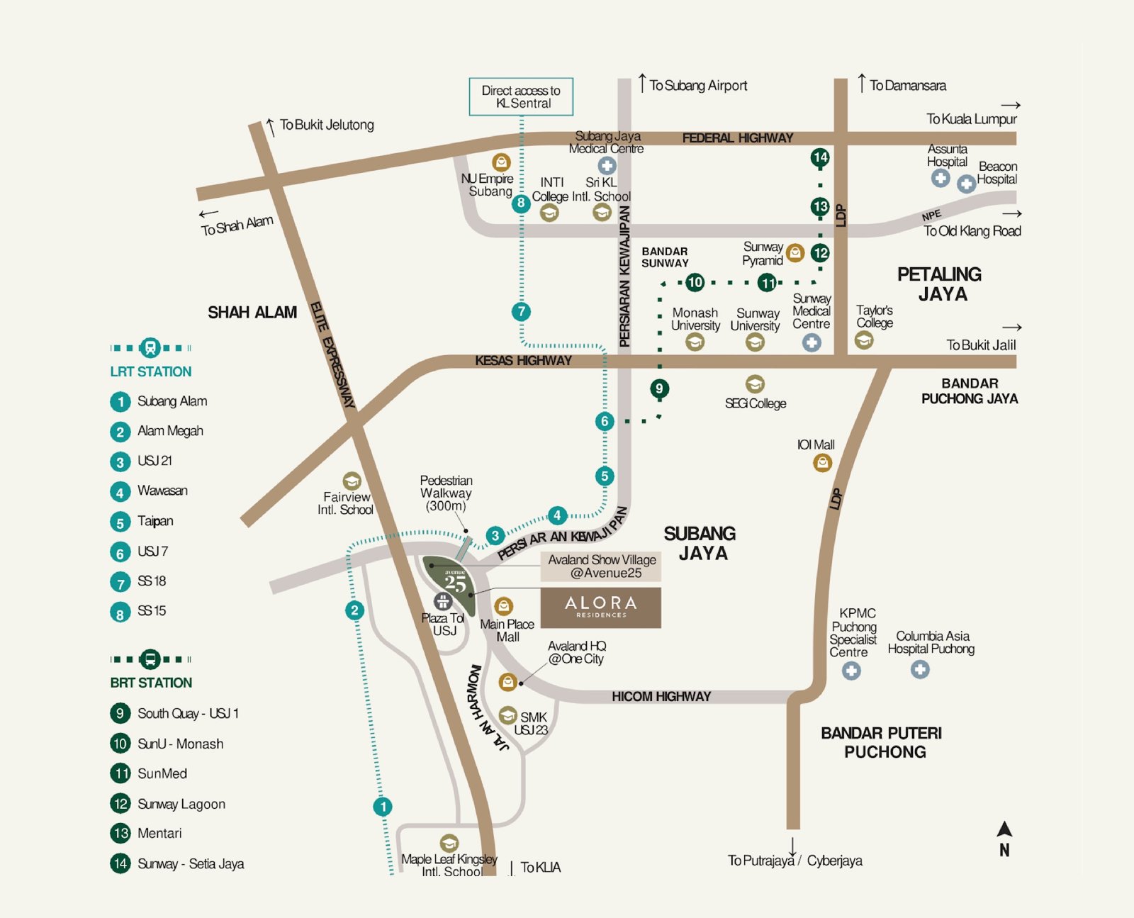 Alora Residences location map