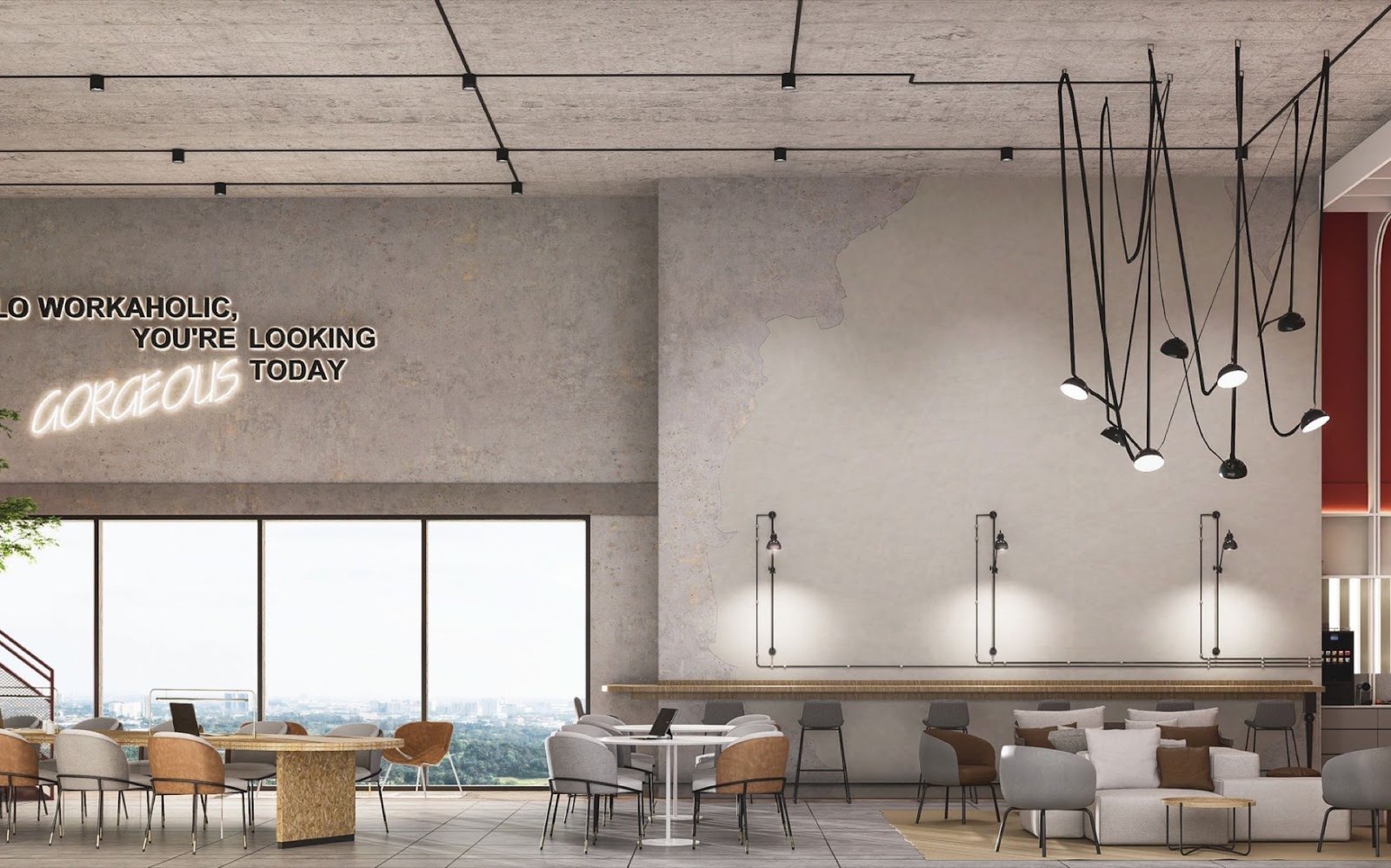 Amara Residences co-working space: artist's impression