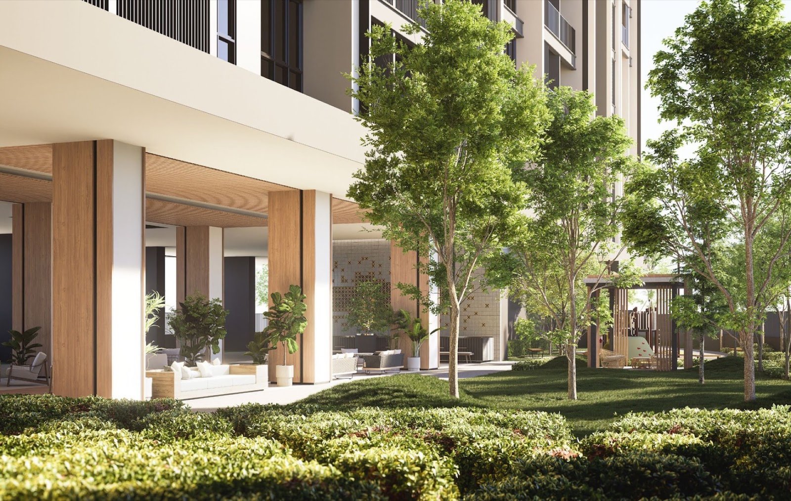 Amara Residences Level 9 podium garden: artist's impression