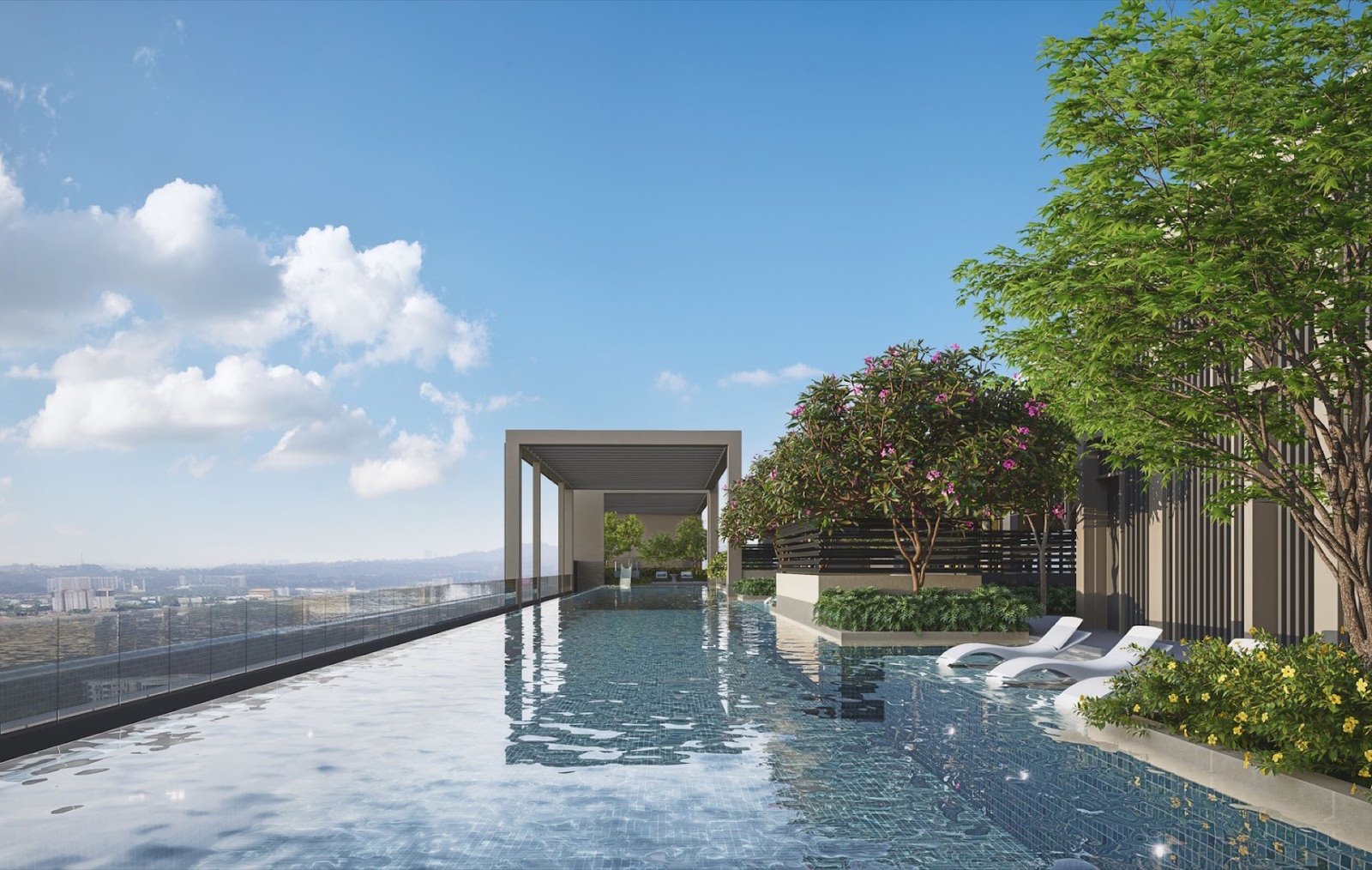 Amara Residences rooftop sky infinity pool: artist's impression