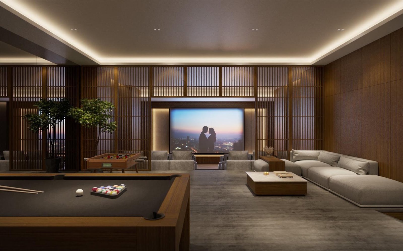 Amaya Residences games and theatre lounge: artist's impression