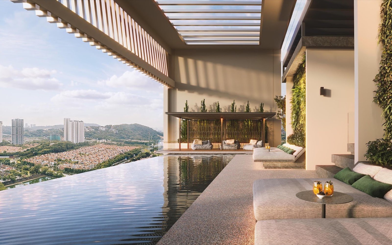 Amaya Residences rooftop infinity sky pool: artist's impression