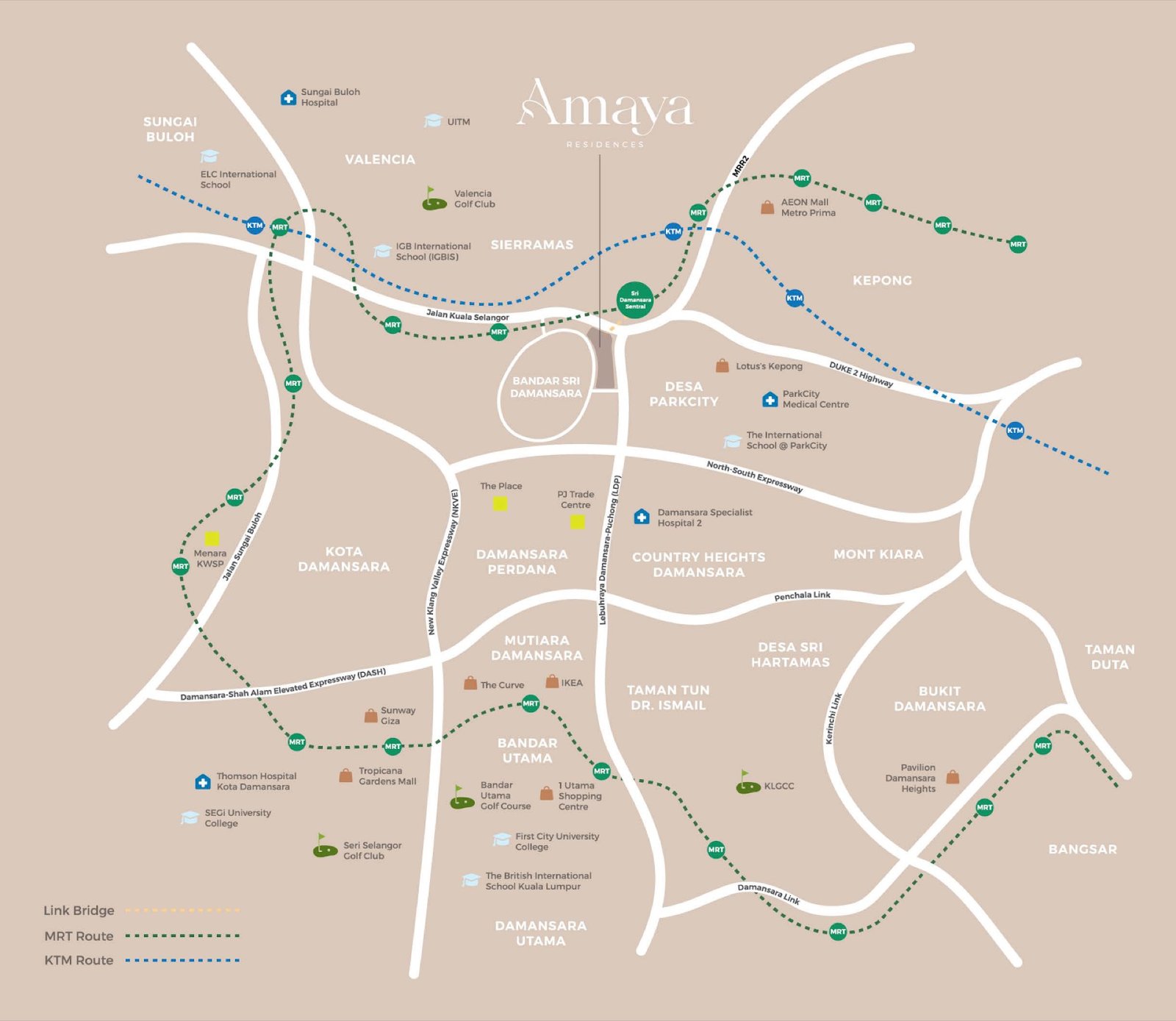 Amaya Residences location map