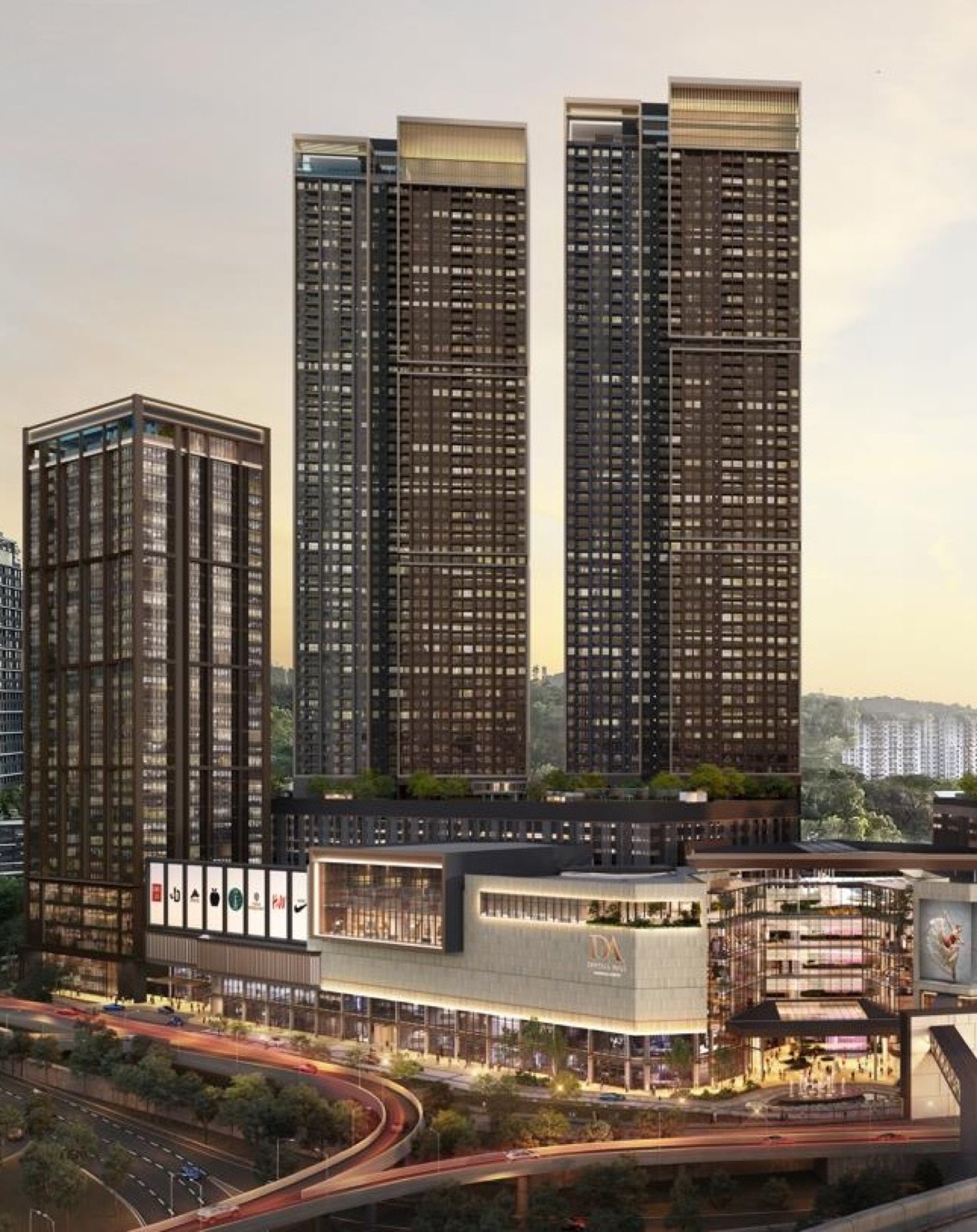 Amaya Residences, Damansara Avenue: artist's impression of the two towers
