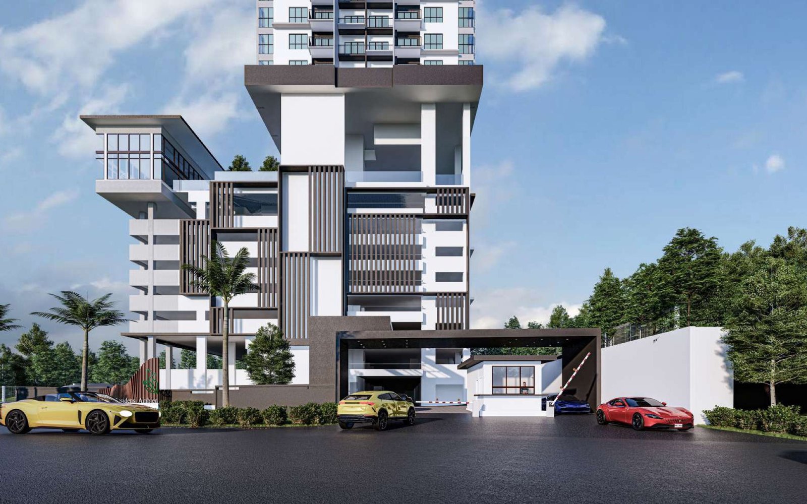 Ambience Residence entrance and drop-off: artist's impression