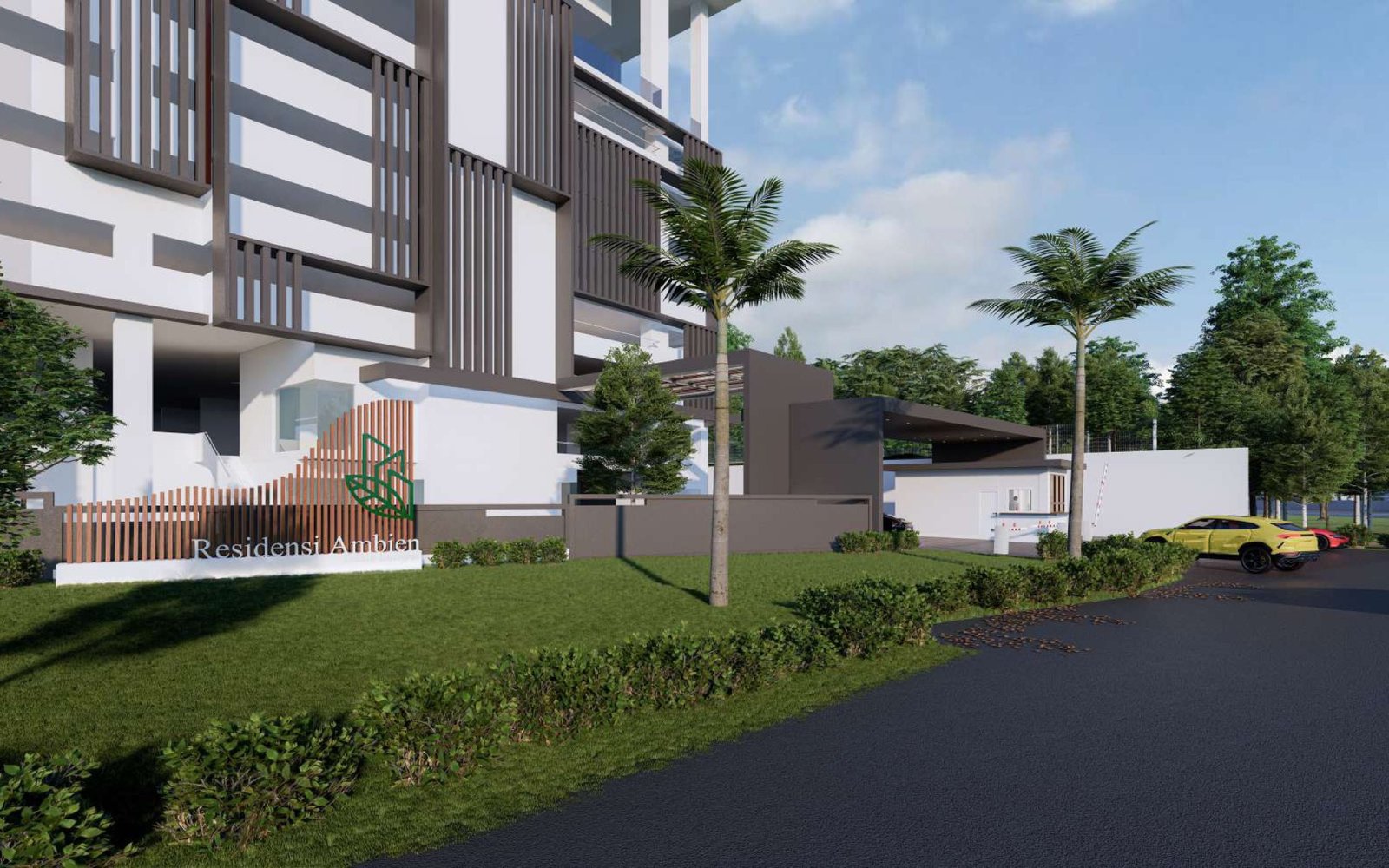 Ambience Residence ground-level landscaping: artist's impression