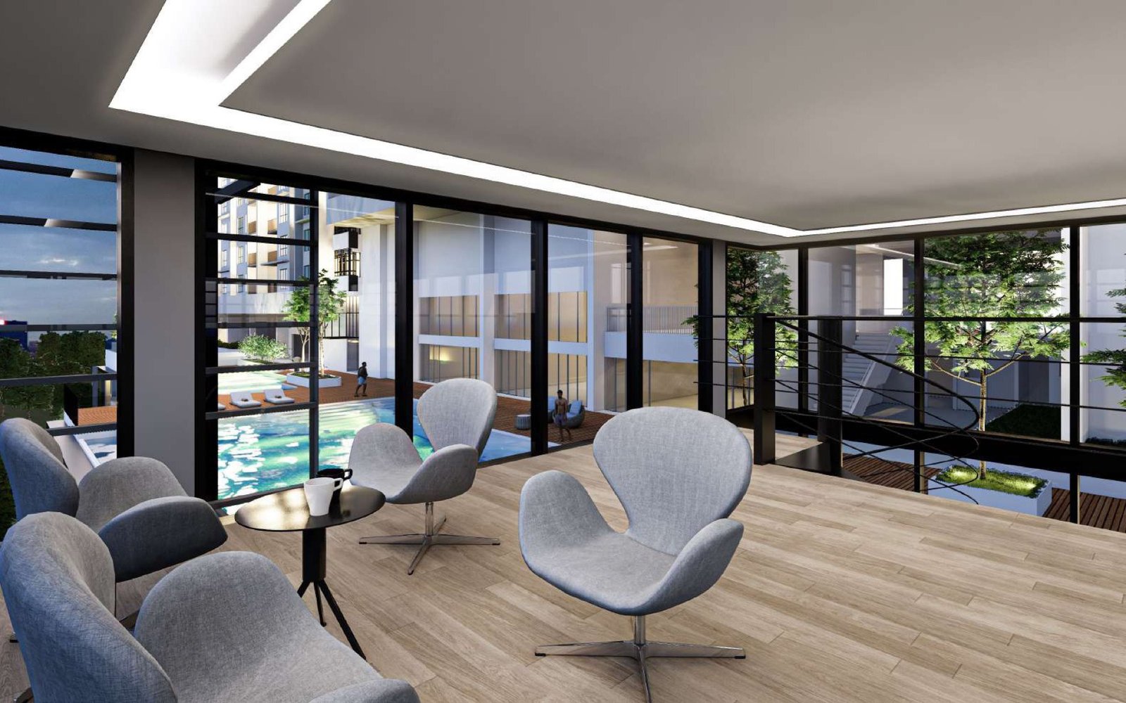 Ambience Residence lounge: artist's impression