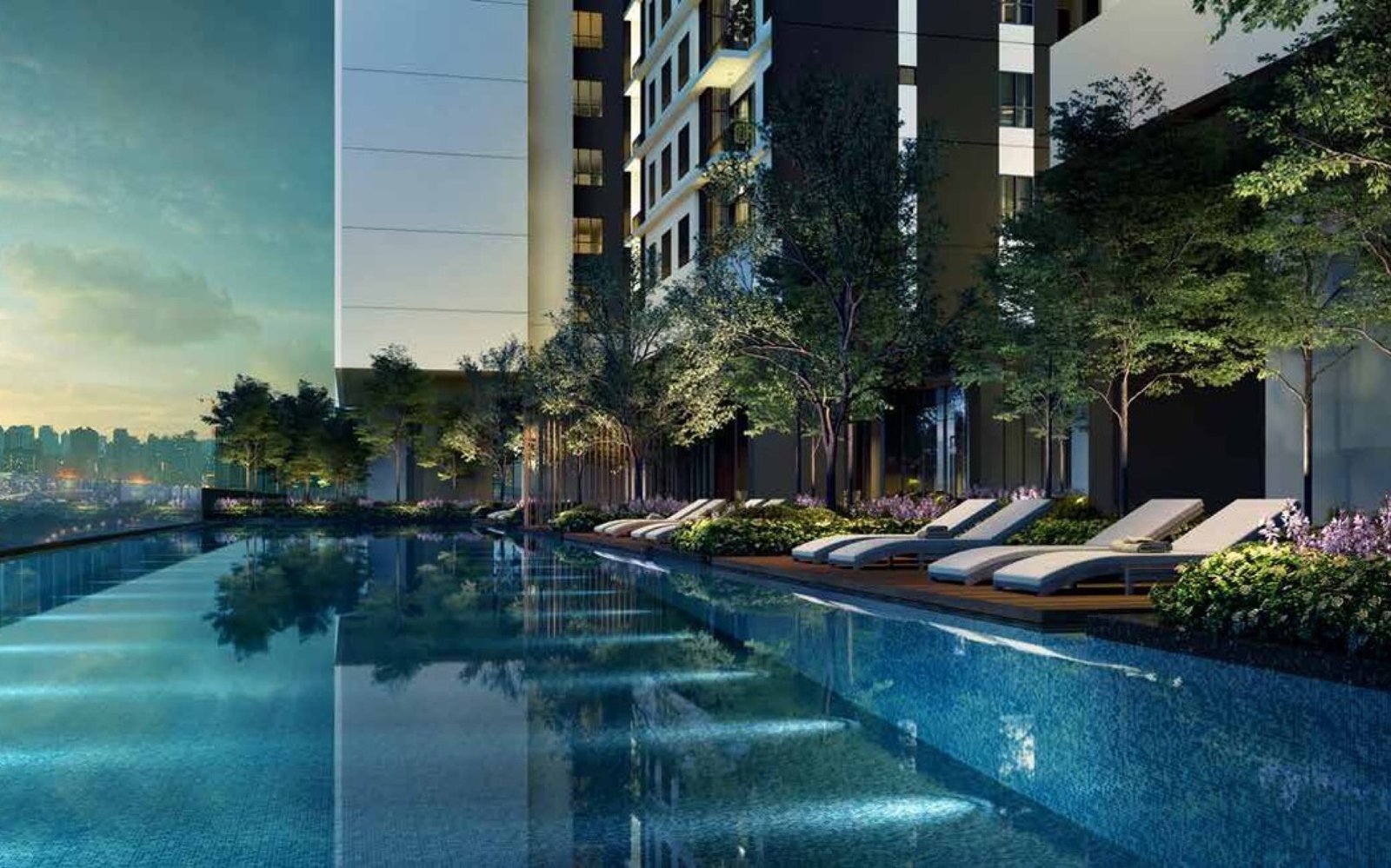 Aras Residences pool and pool deck: artist's impression