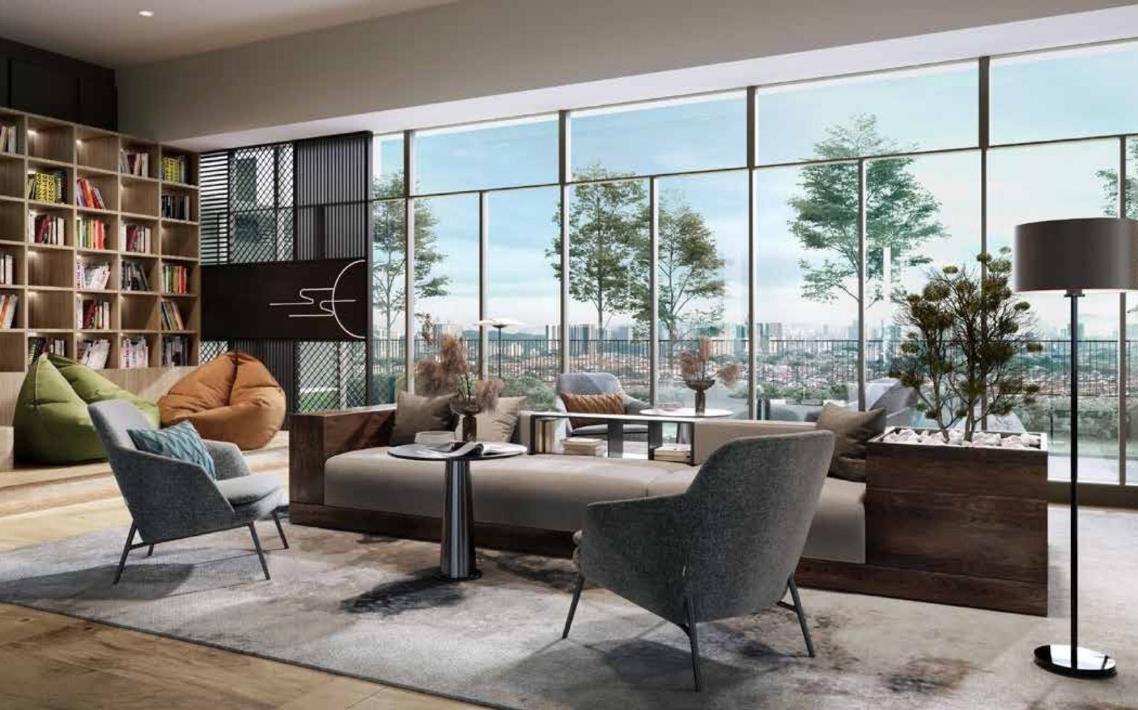 Aras Residences reading room and lounge: artist's impression