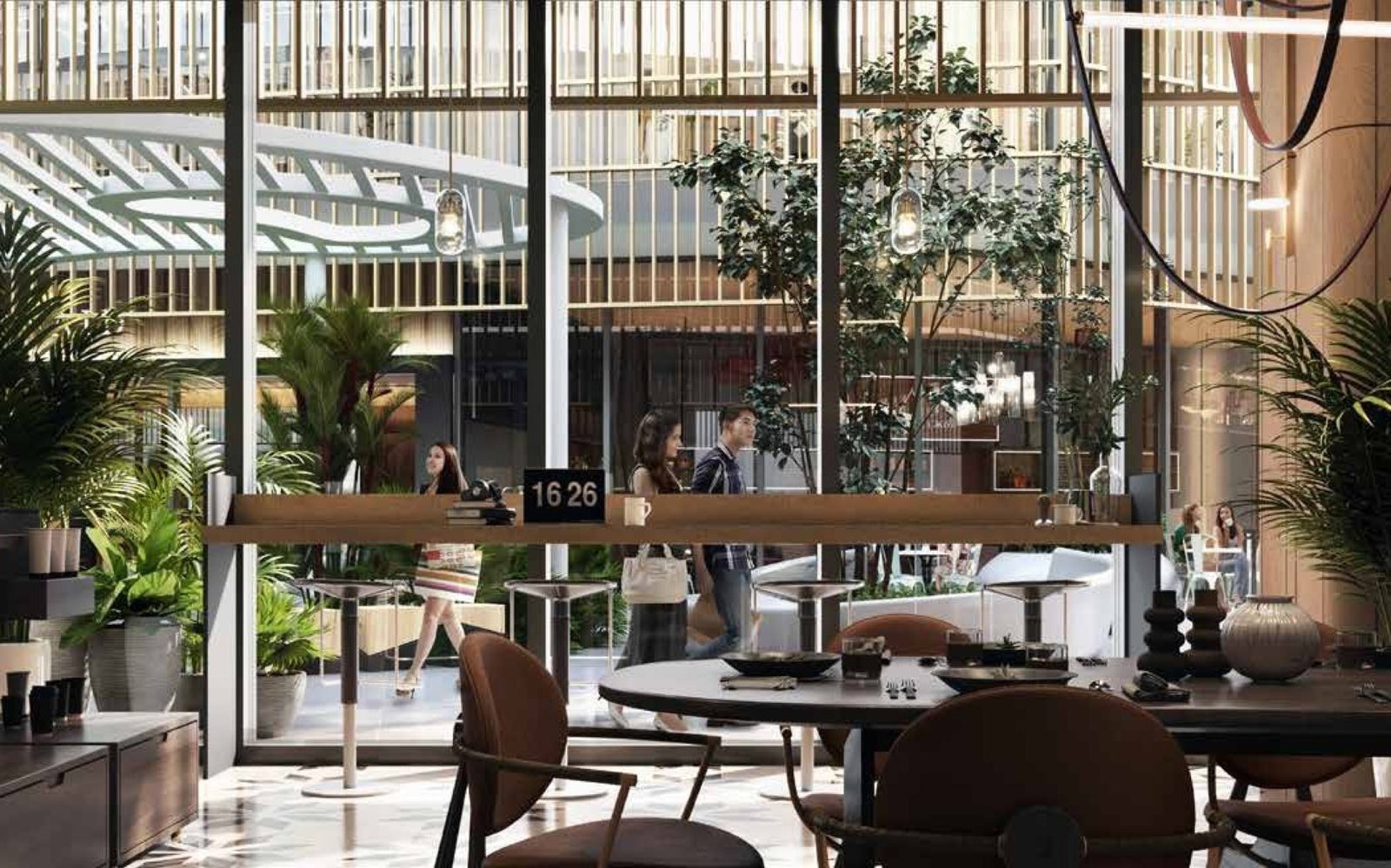 Aras Residences social kitchen and dining area: artist's impression
