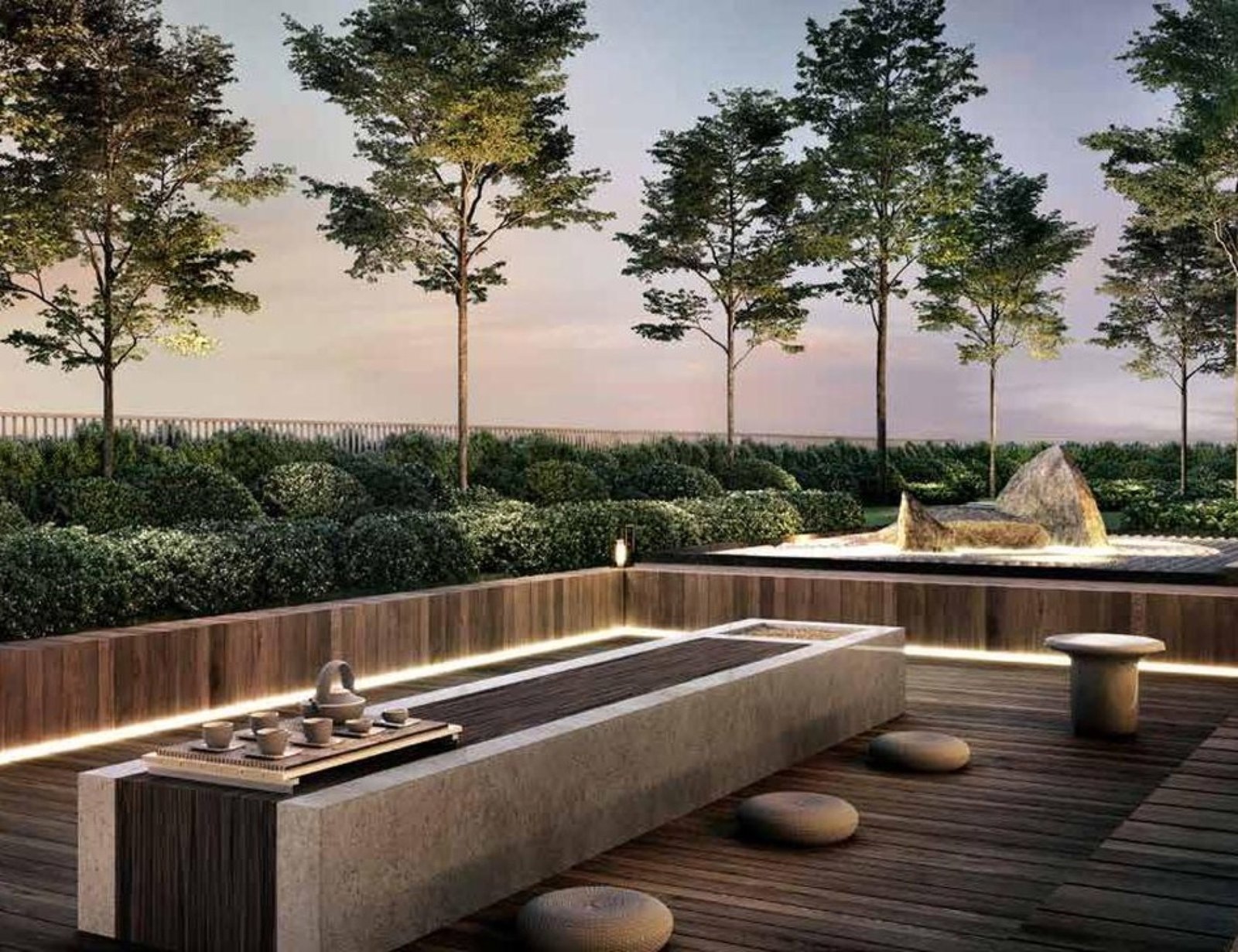 Aras Residences tea terrace: artist's impression