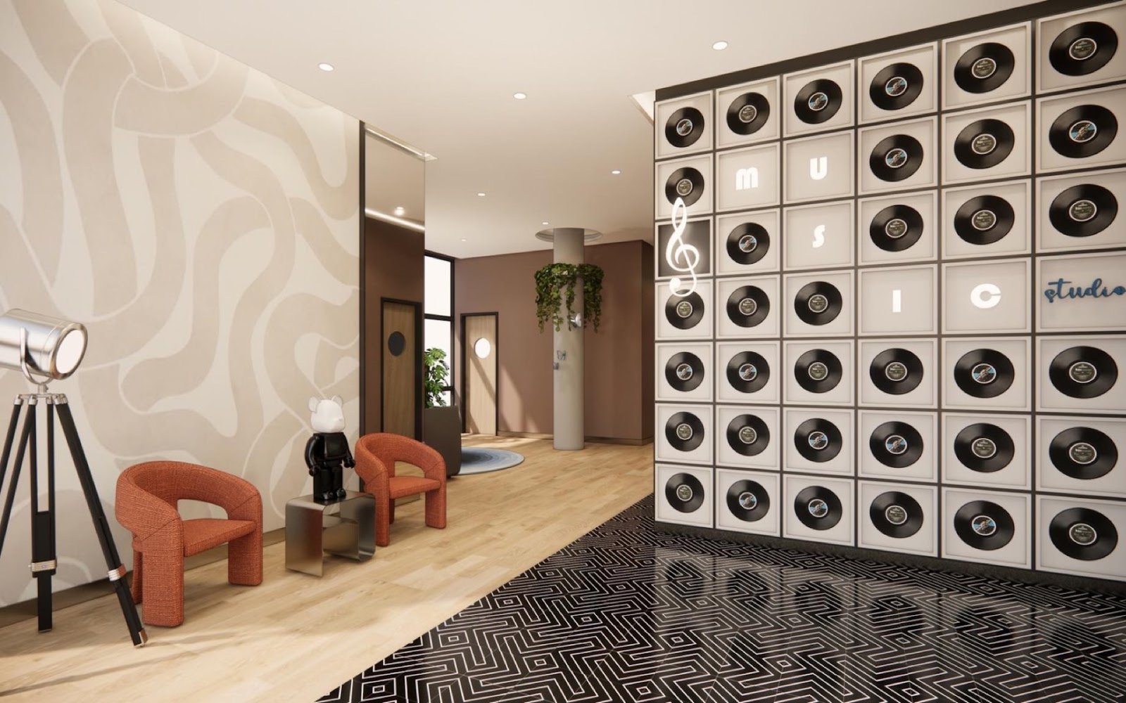Aricia Residences music lounge: artist's impression
