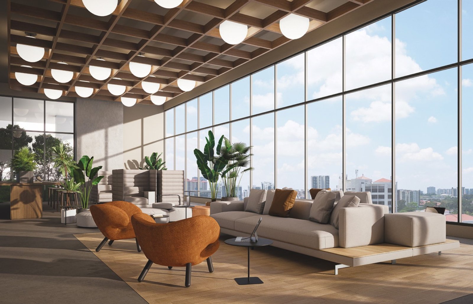ARRA Residences co-working lounge: artist's impression