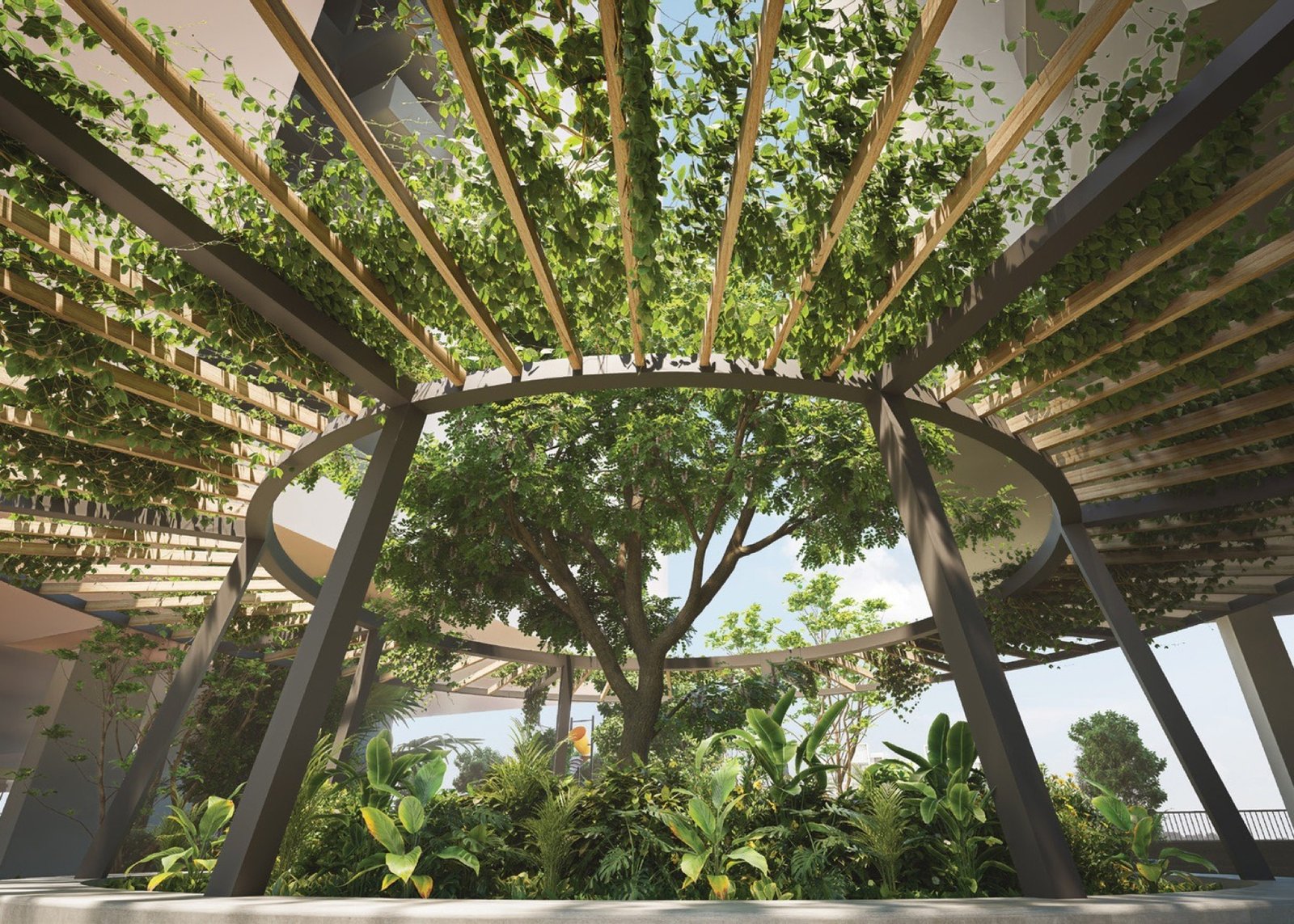 ARRA Residences ring garden pergola: artist's impression