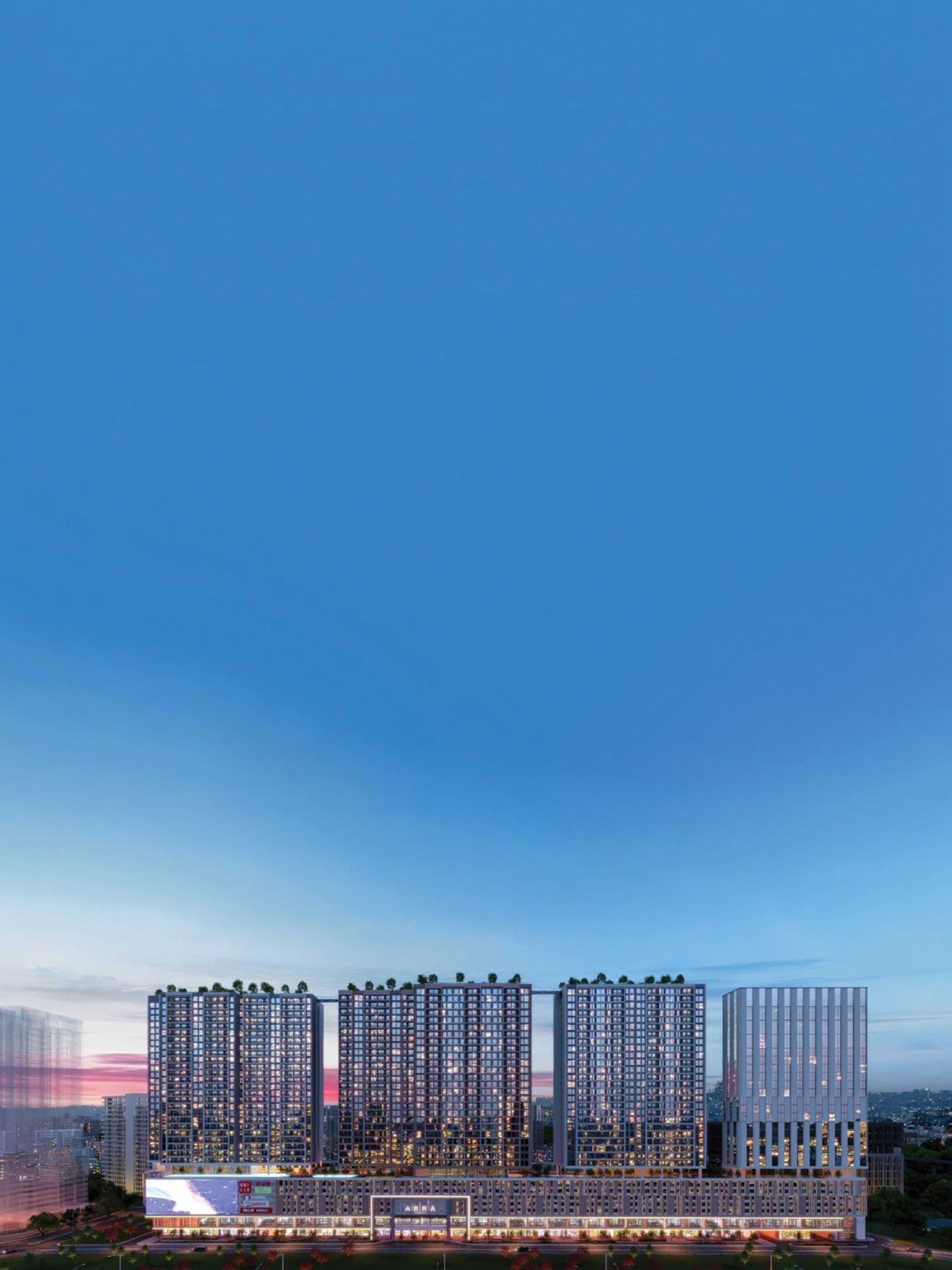 ARRA Residences three towers and retail podium: artist's impression