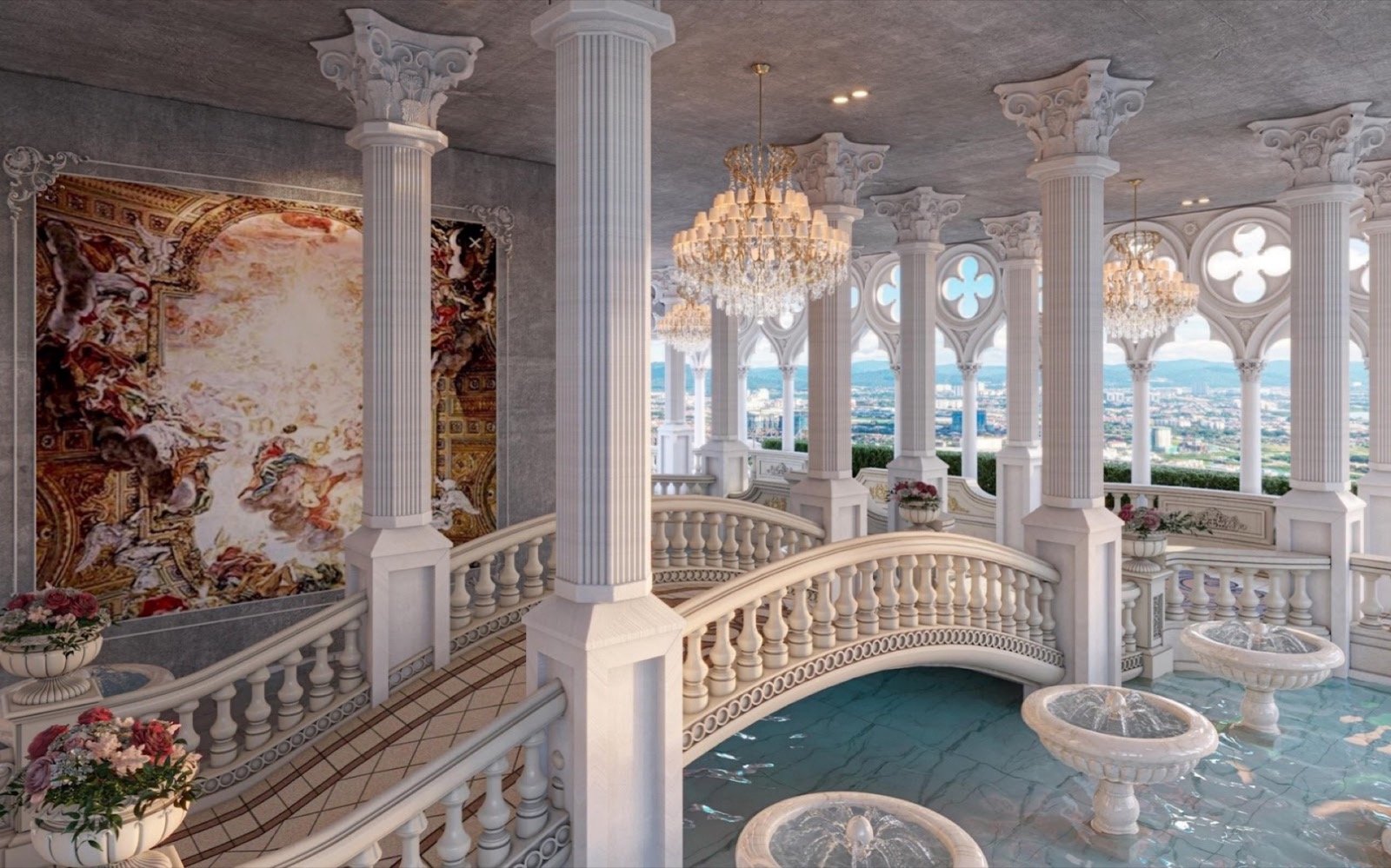 Arte Solaris Venetian Fountain Bridge: artist's impression