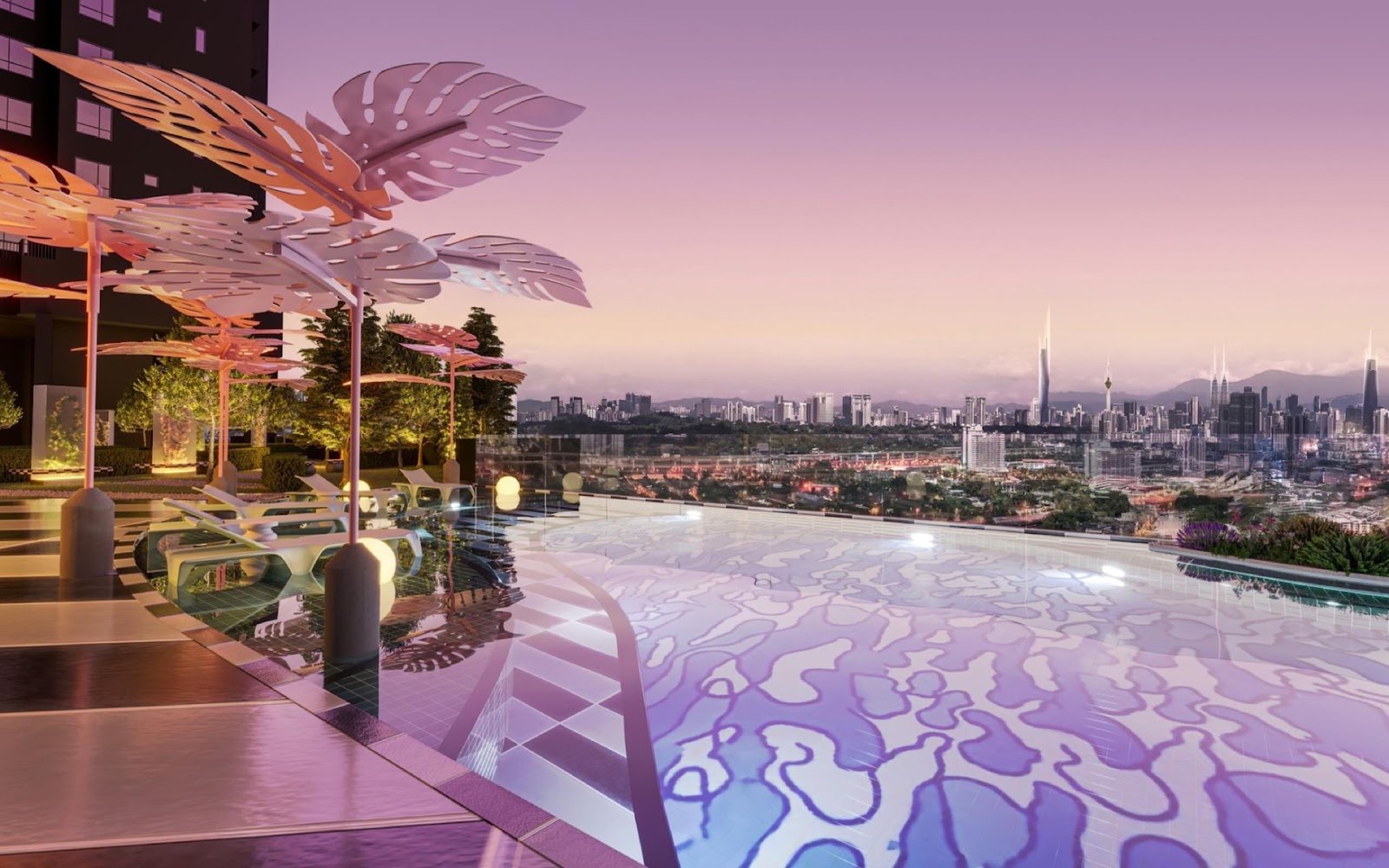 Arte Star pool with city view: artist's impression