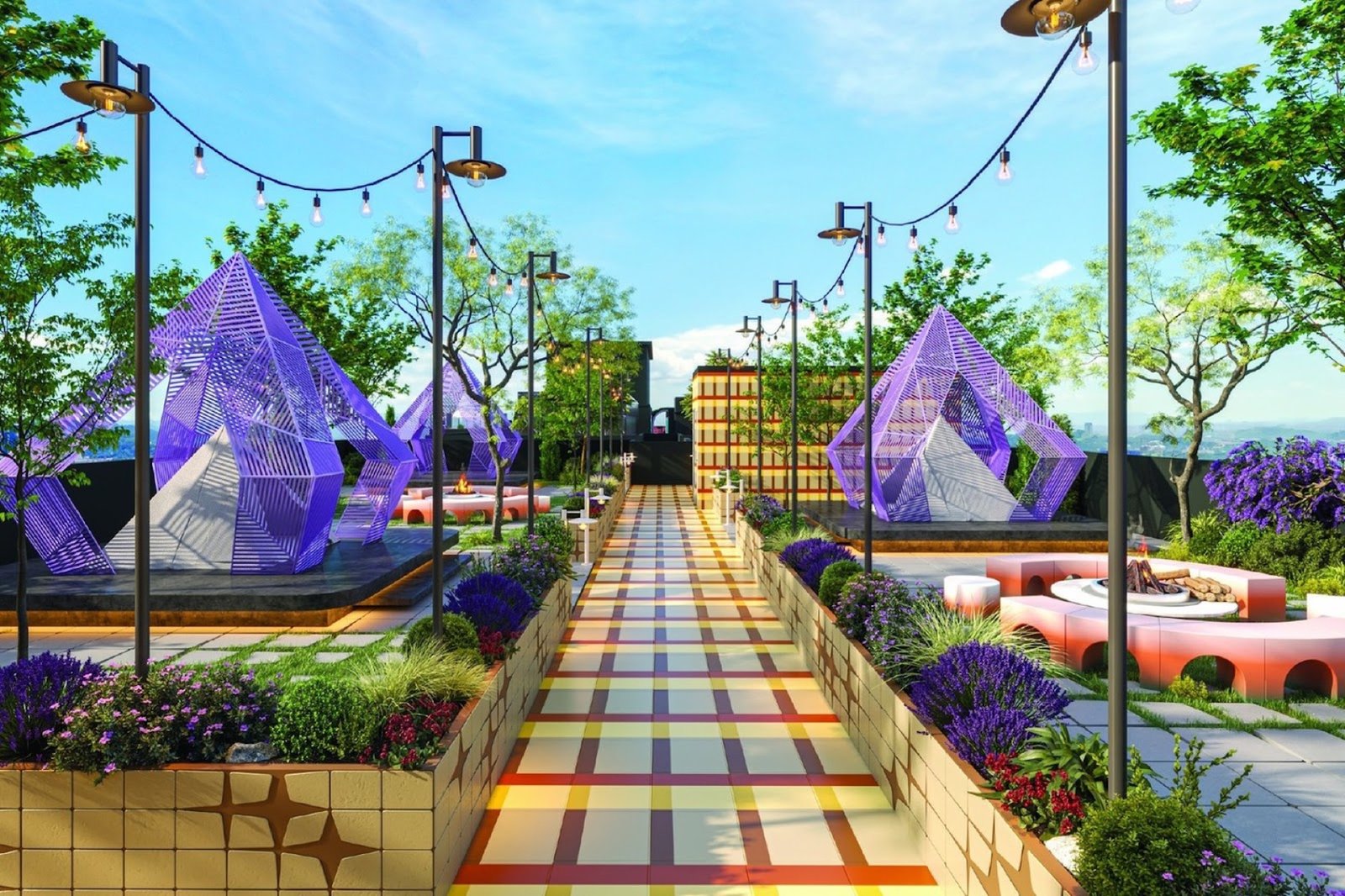 Arte Star rooftop garden: artist's impression