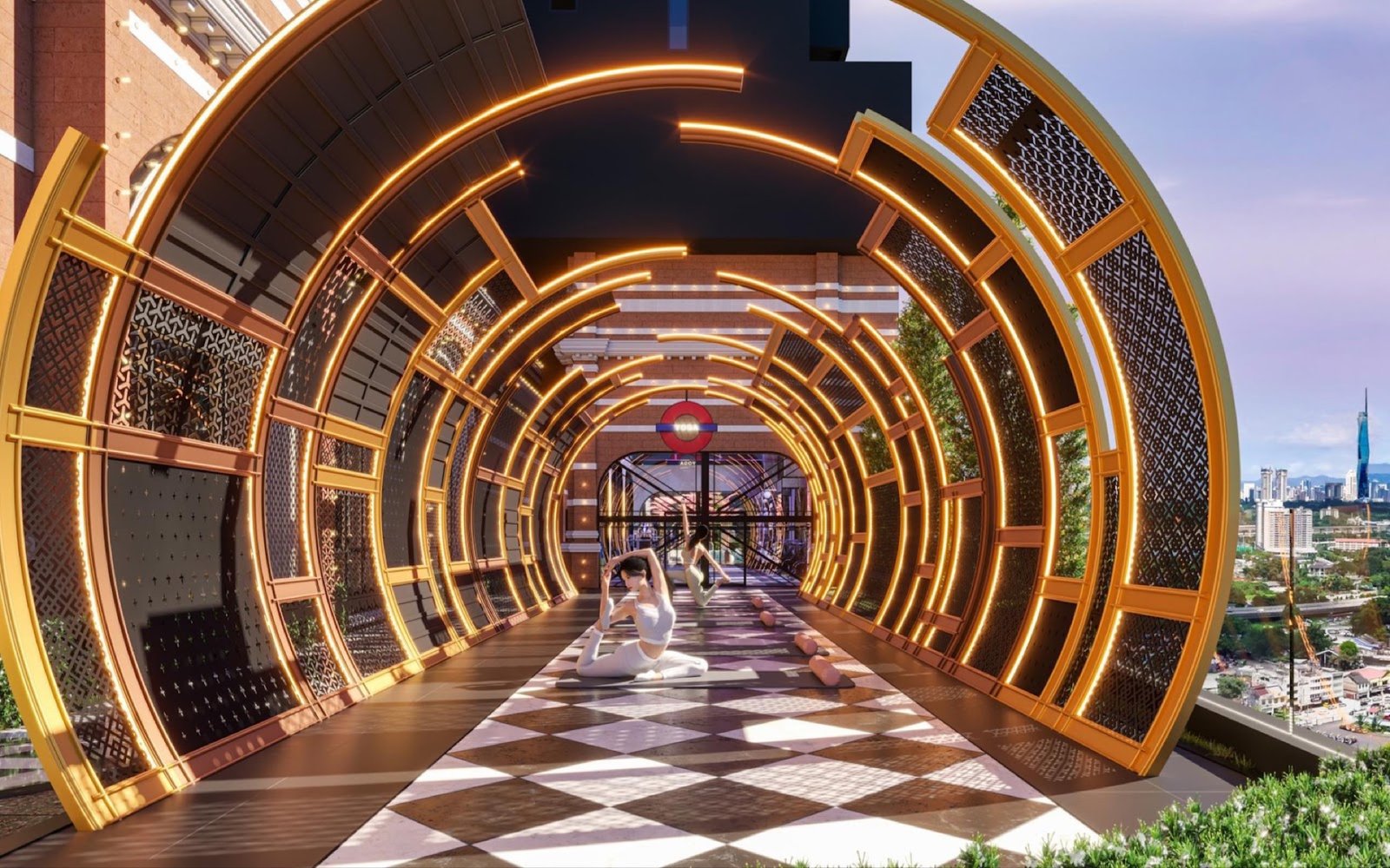 Arte Star illuminated sky walkway: artist's impression