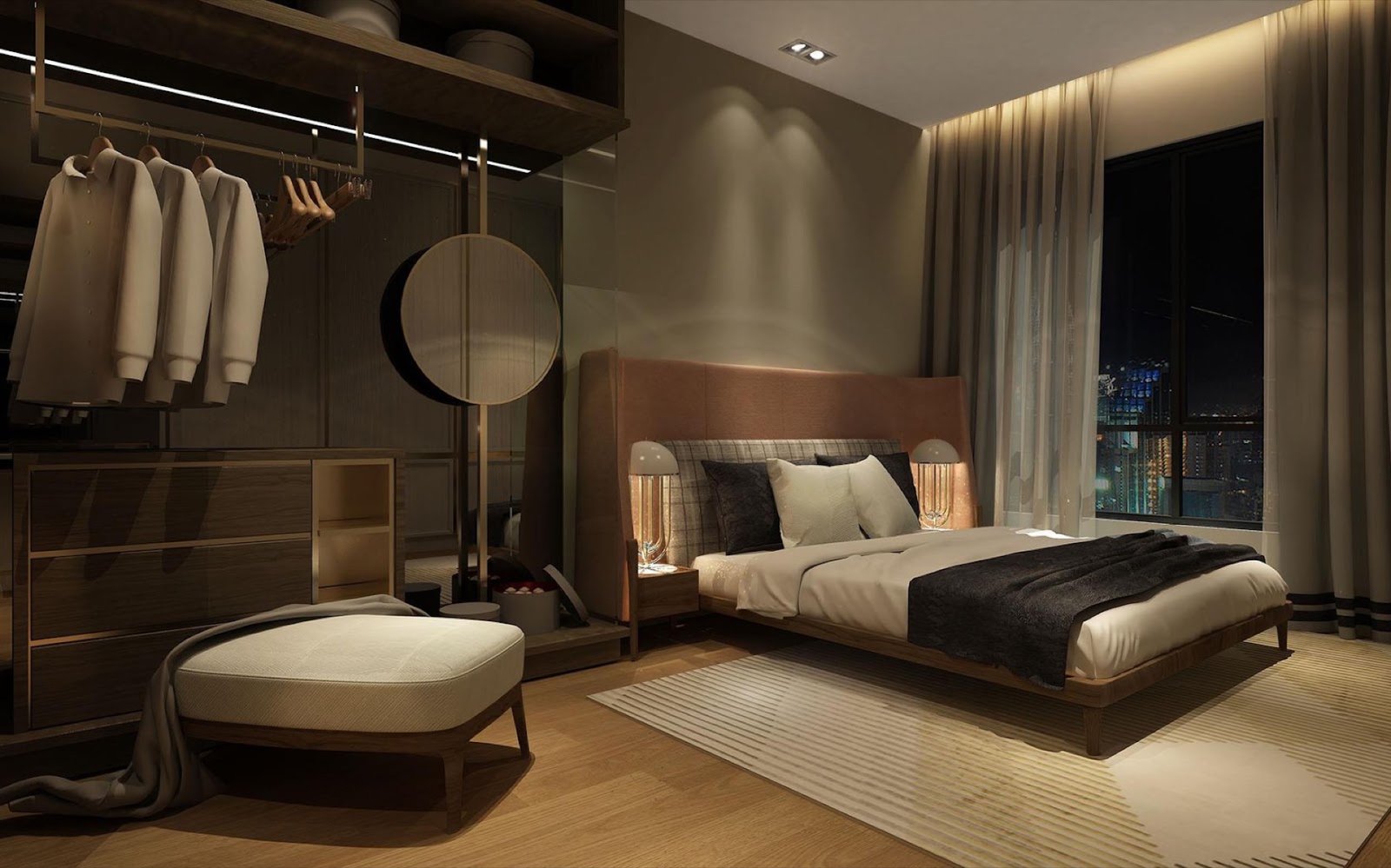 Arunya Residences master bedroom: artist's impression