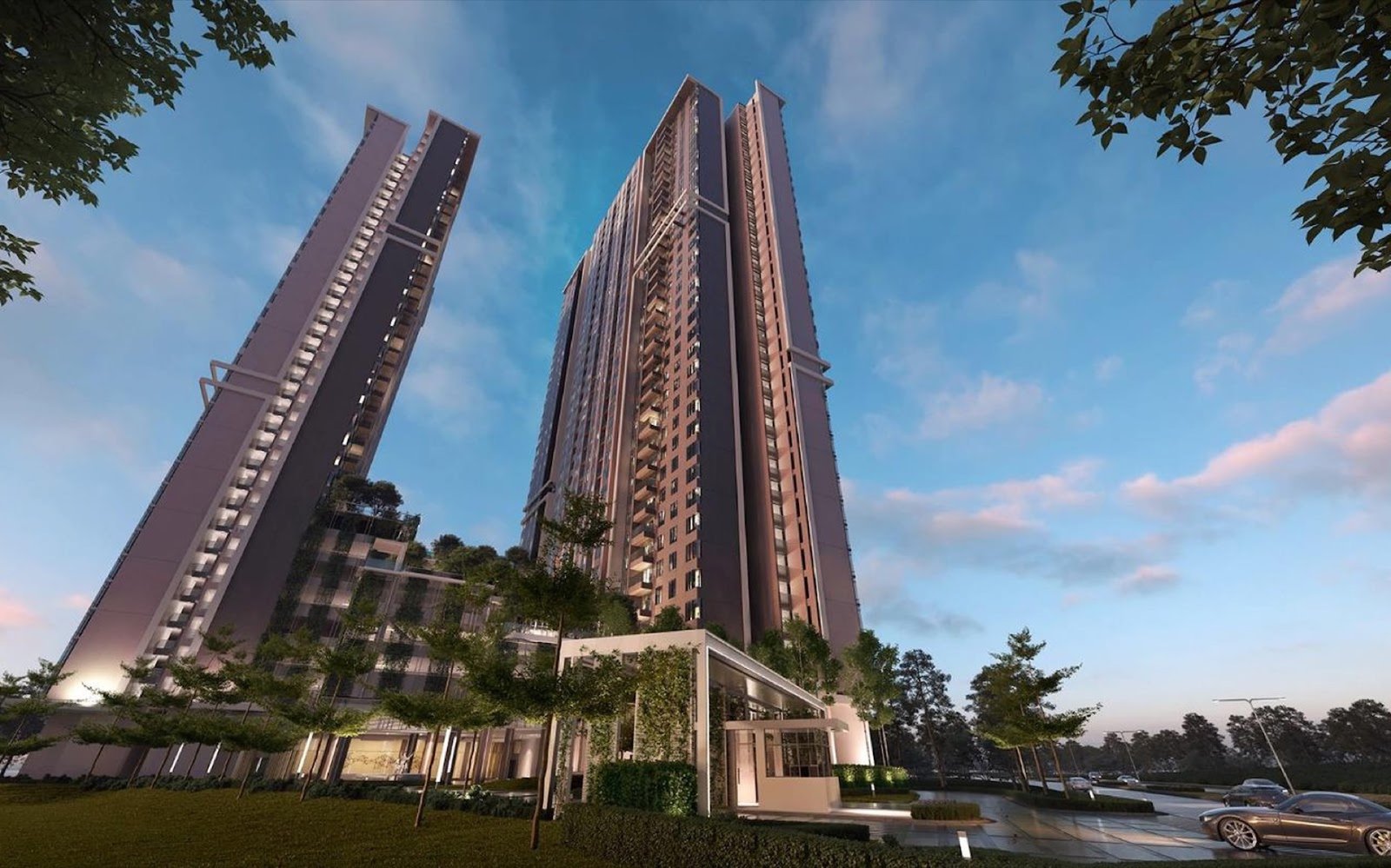 Arunya Residences KL North, Segambut: artist's impression of the two towers