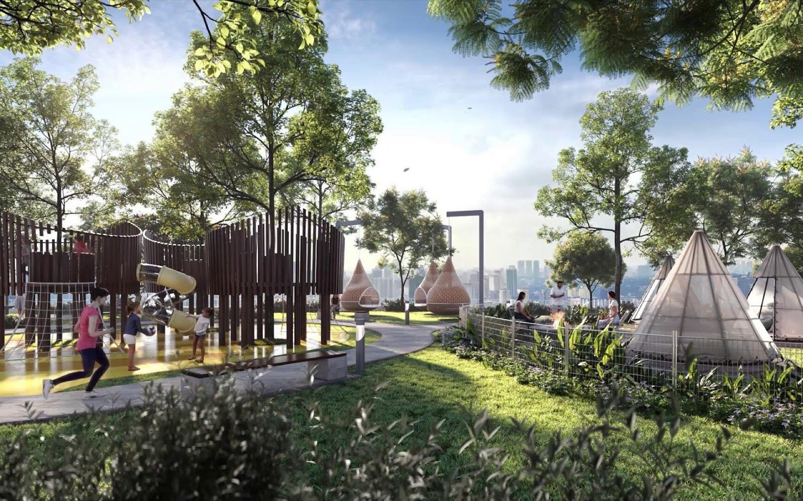 Arunya Residences treehouse and glamping park: artist's impression