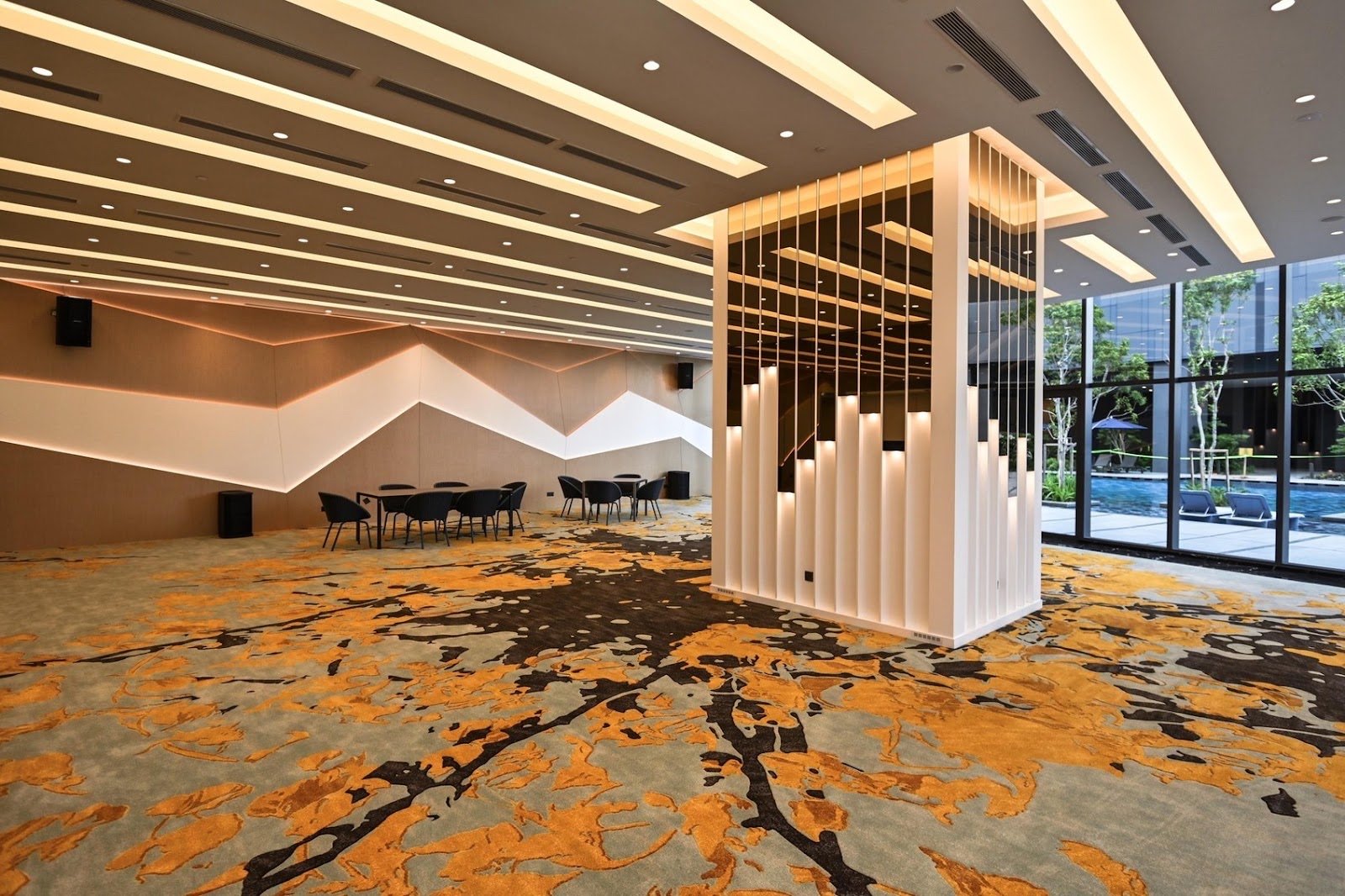 Ascott Star Residence banquet room beside the pool