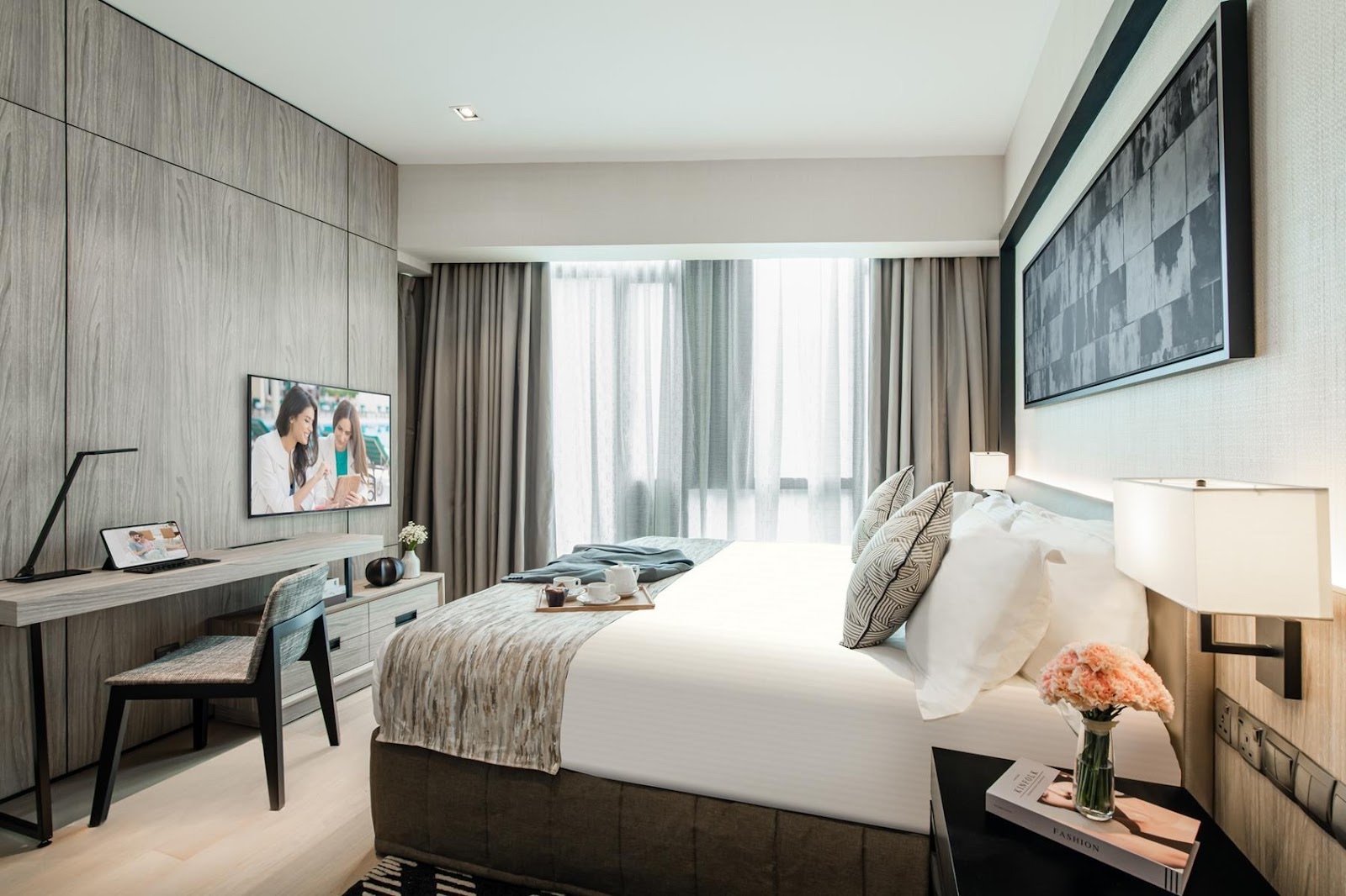 Ascott Star Residence furnished bedroom
