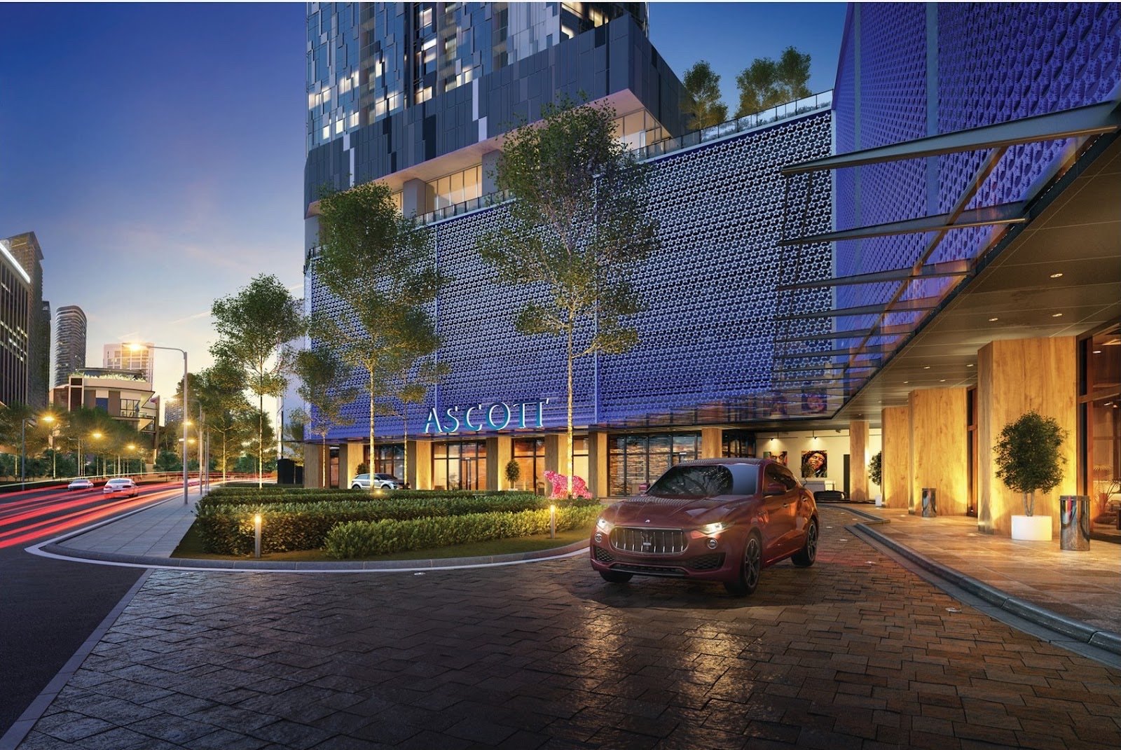 Ascott Star Residence drop-off: artist's impression