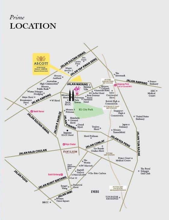 Ascott Star Residence location map