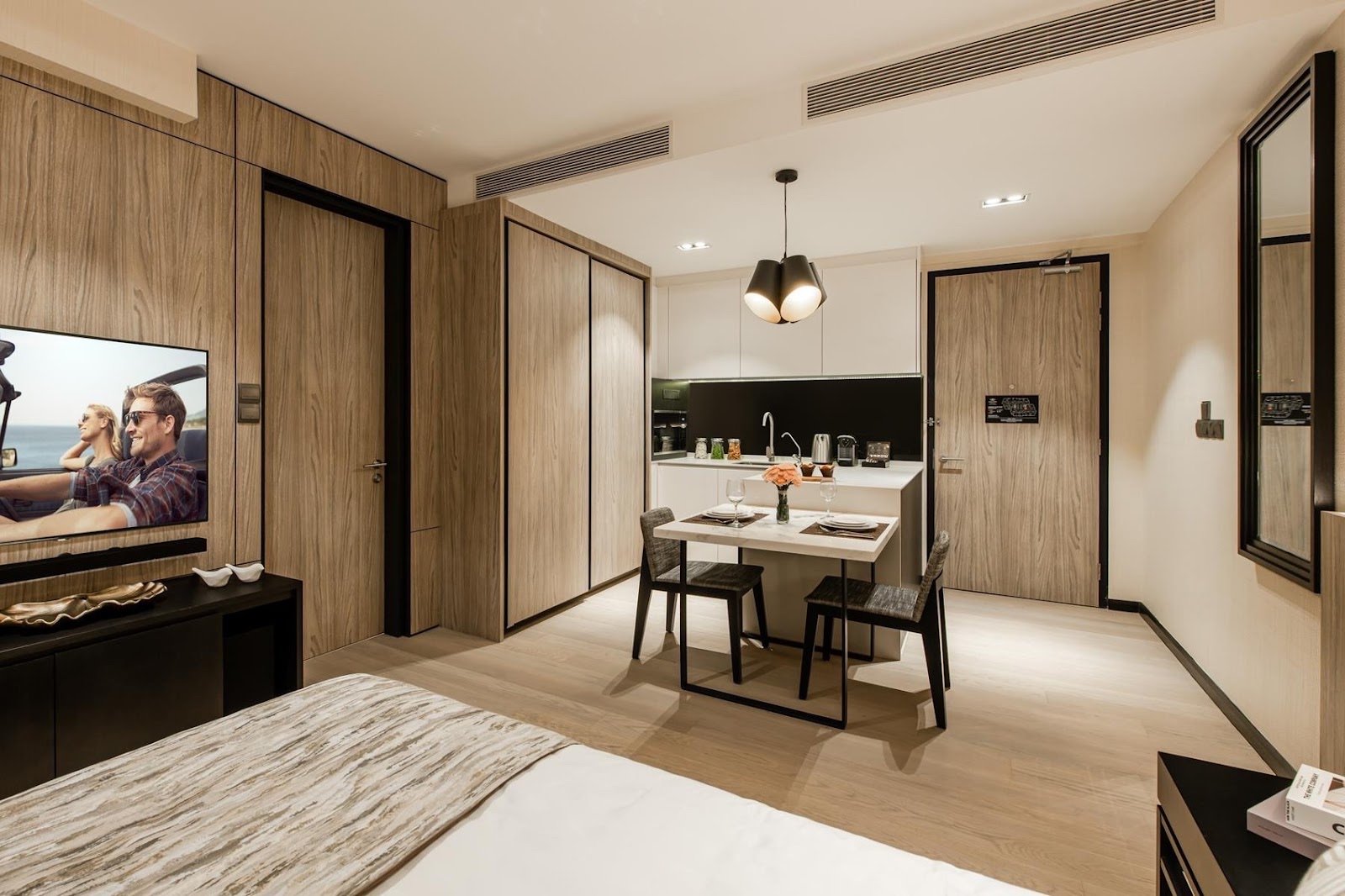 Ascott Star Residence furnished unit, dining area and kitchen