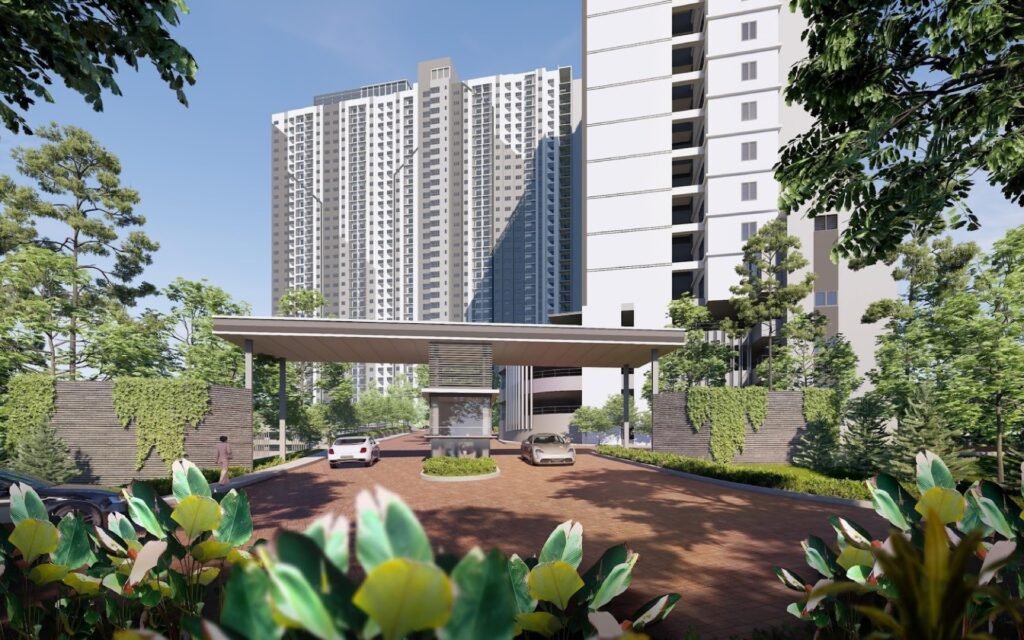 Aster Hill entrance and residential blocks: artist's impression