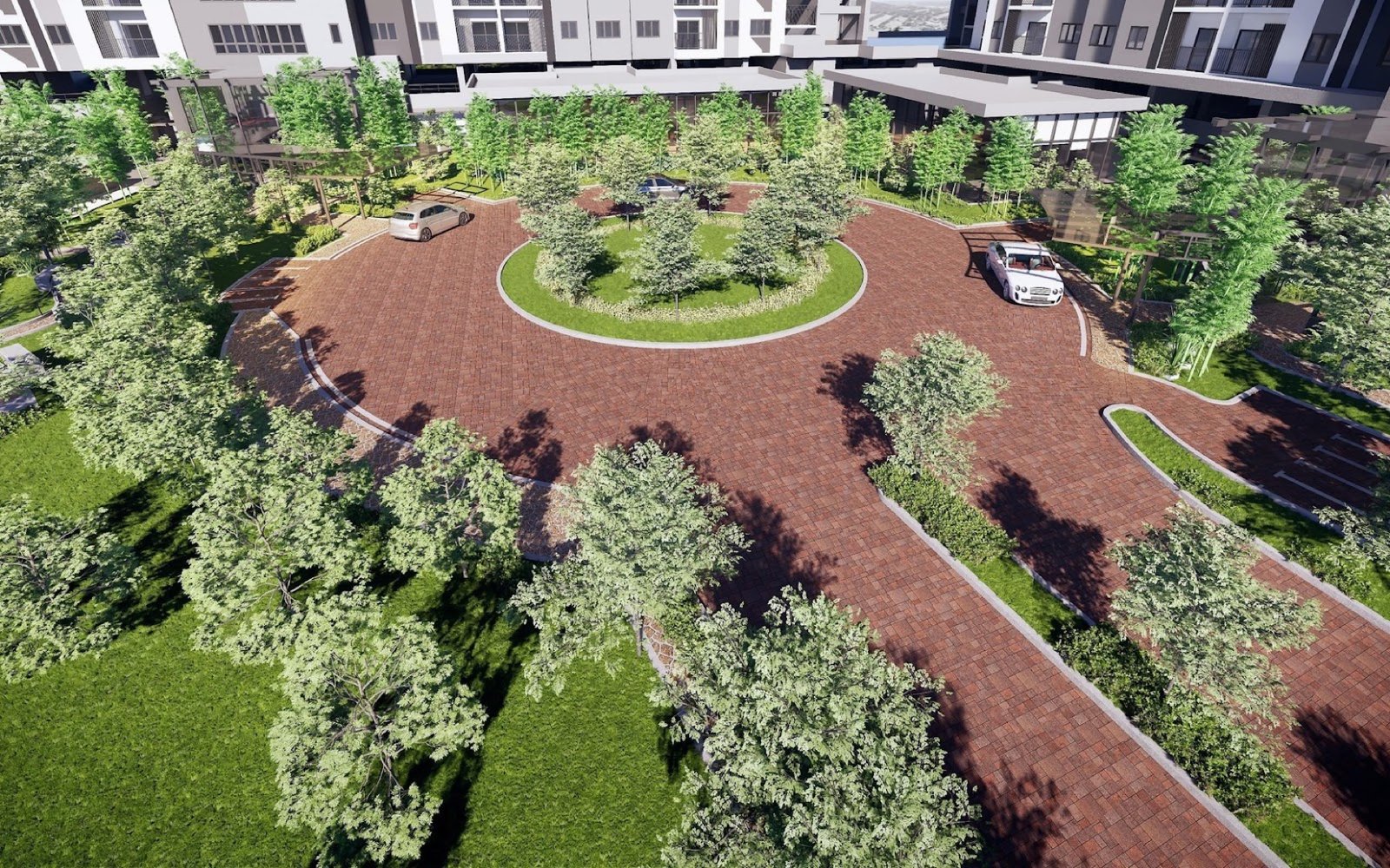 Aster Hill entrance driveway and landscaping: artist's impression