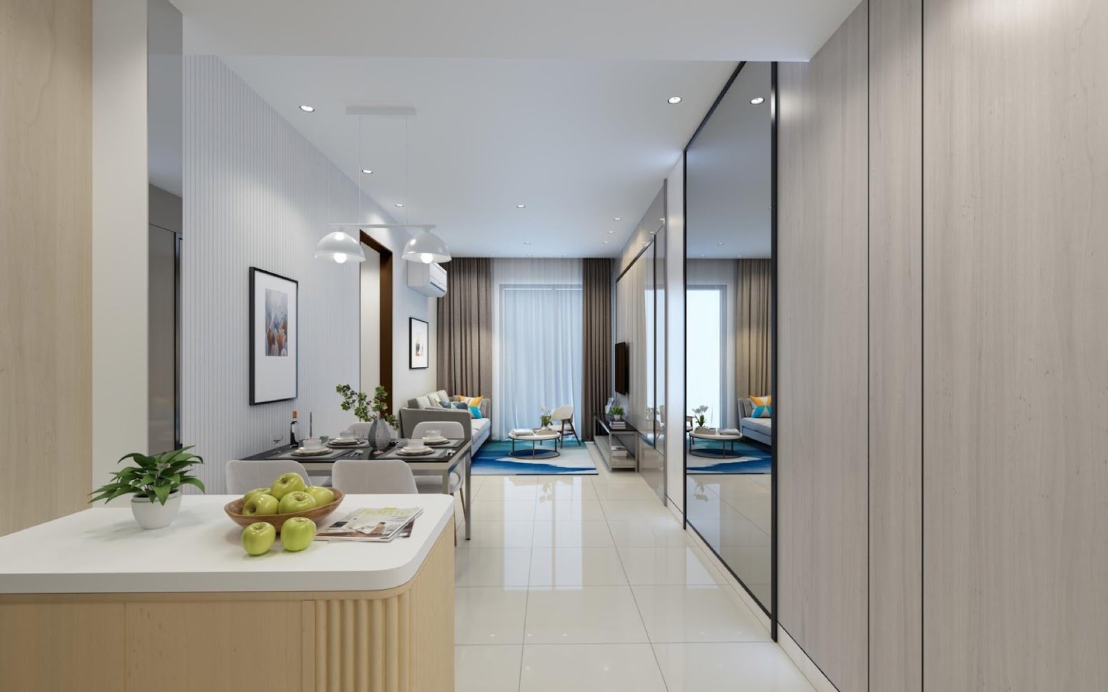 Aster Hill kitchen and living area: artist's impression