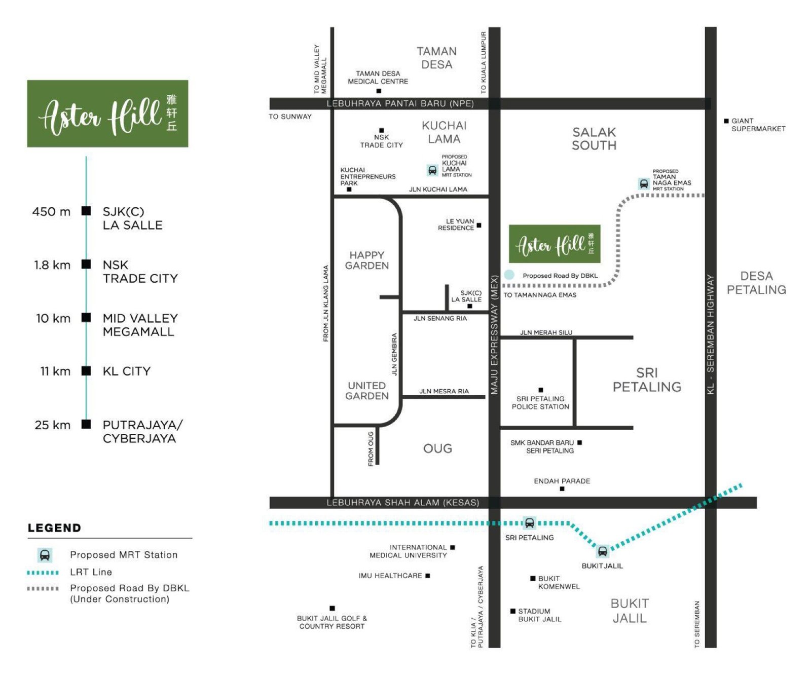 Aster Hill location map