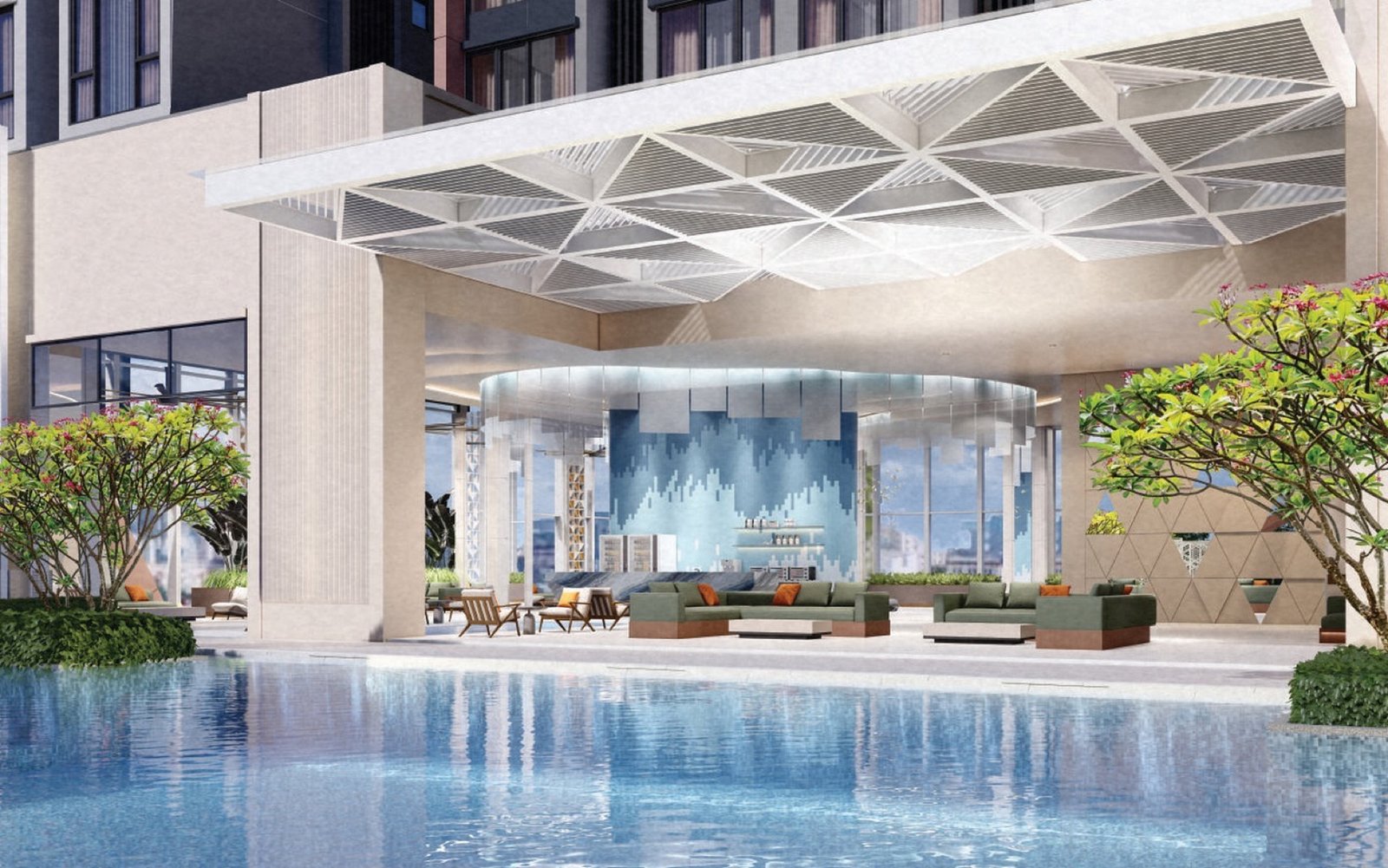 Aurum Suites 50 m lap pool and lifestyle pavilion: artist's impression