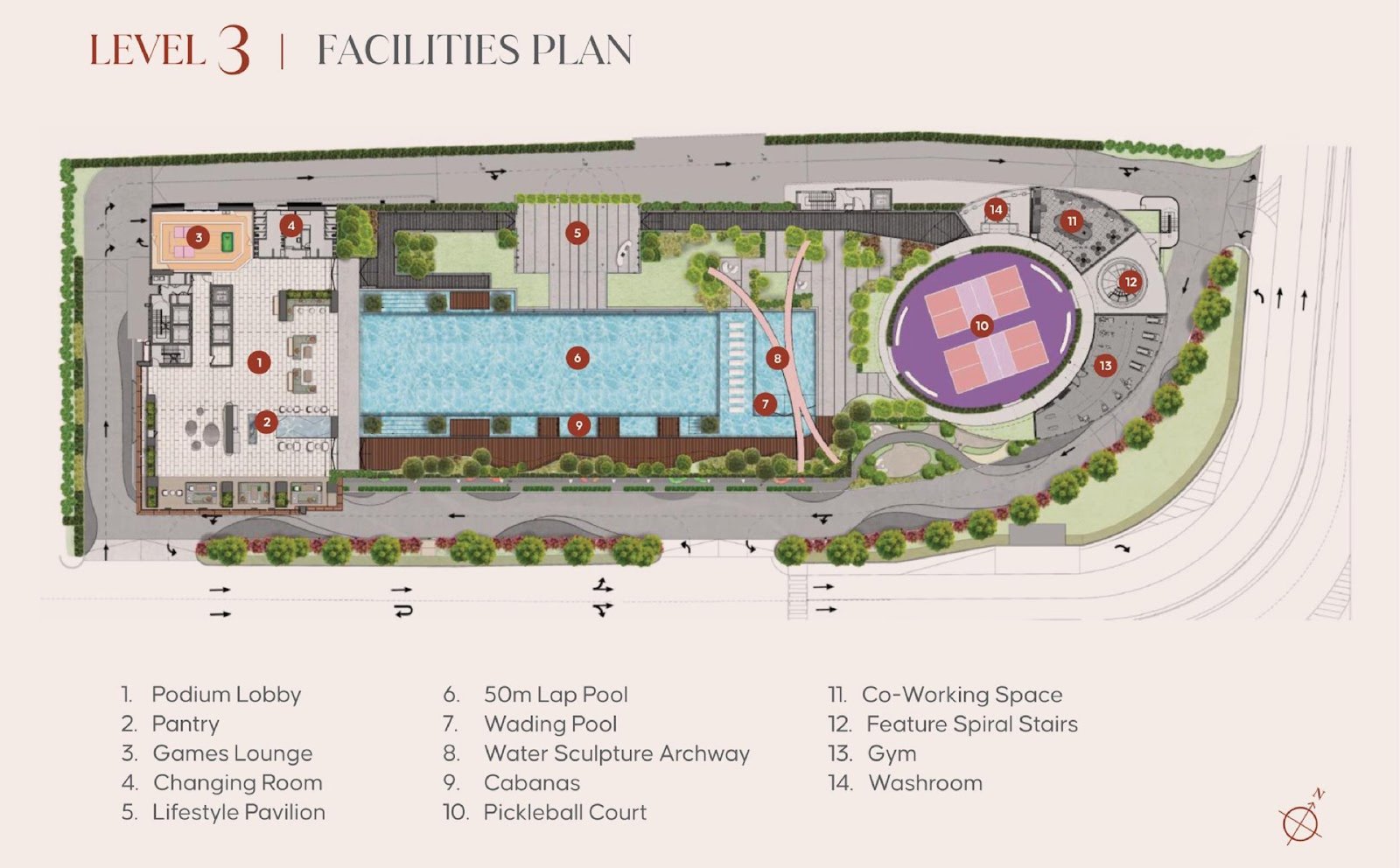 Aurum Suites Level 3 facilities plan