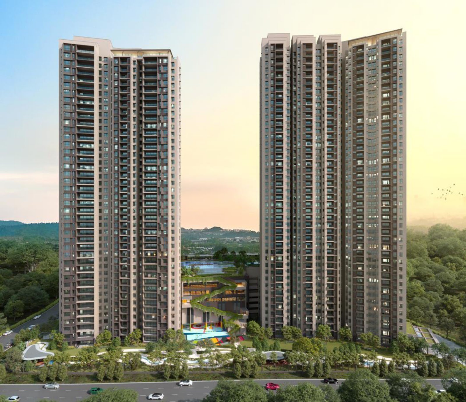 Ayanna Resort Residences, Bukit Jalil: artist's impression of the two towers