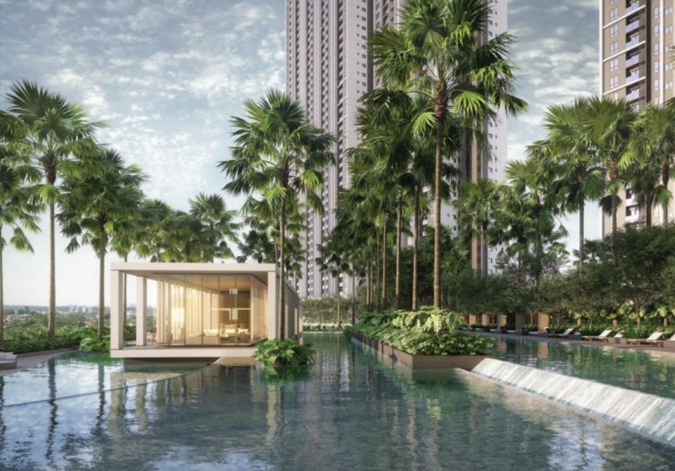 Bamboo Hills Residences pool and pavilion: artist's impression