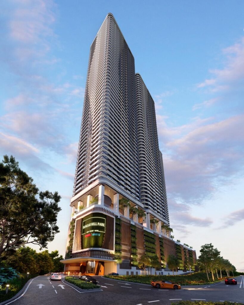 Bangsar Hill Park, Bangsar: artist's impression of the towers and entrance