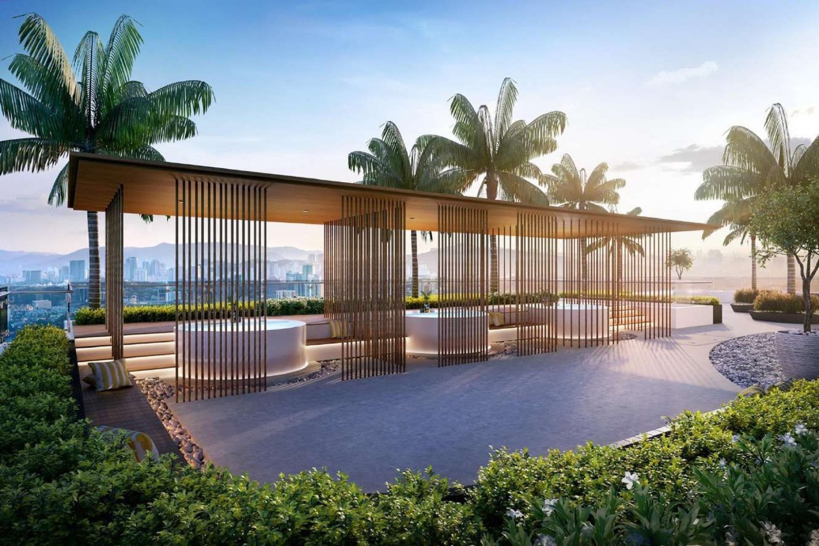 Bangsar Hill Park Verdura rooftop whirlpool: artist's impression