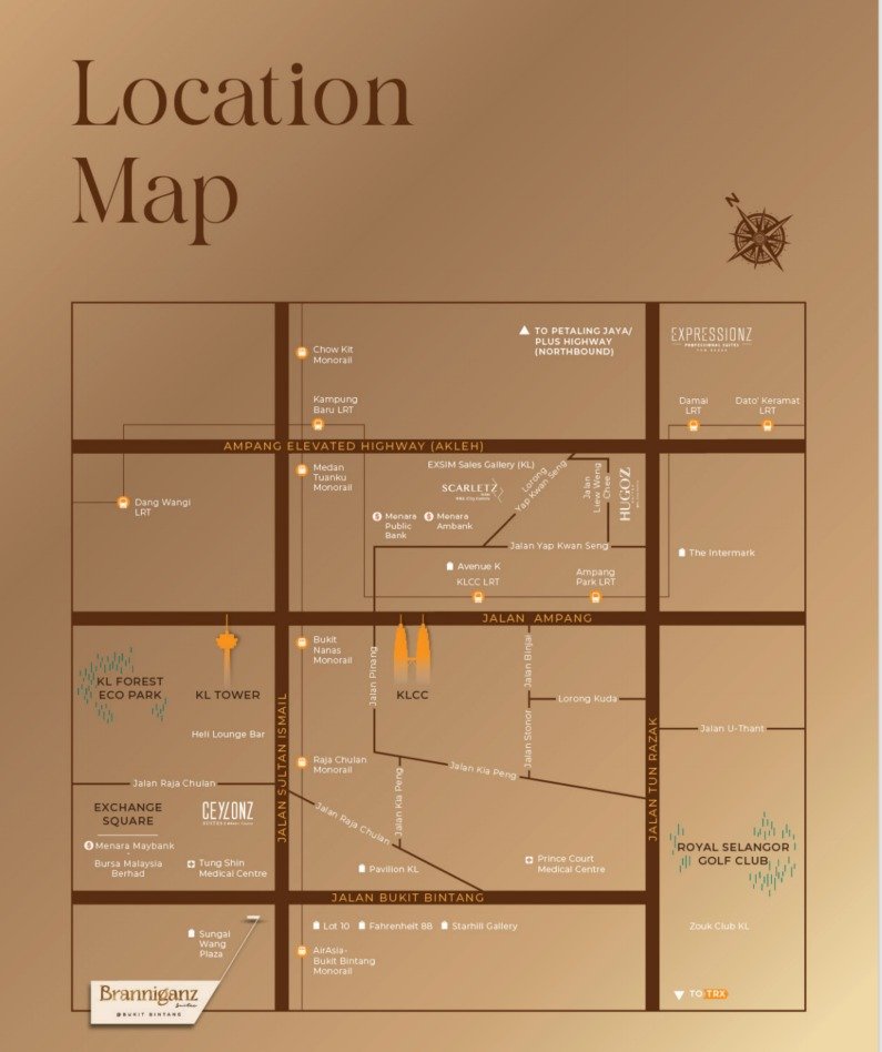 Branniganz Suites location map