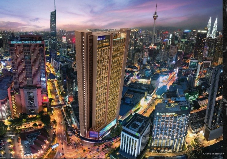 Branniganz Suites: artist's impression, aerial view at night
