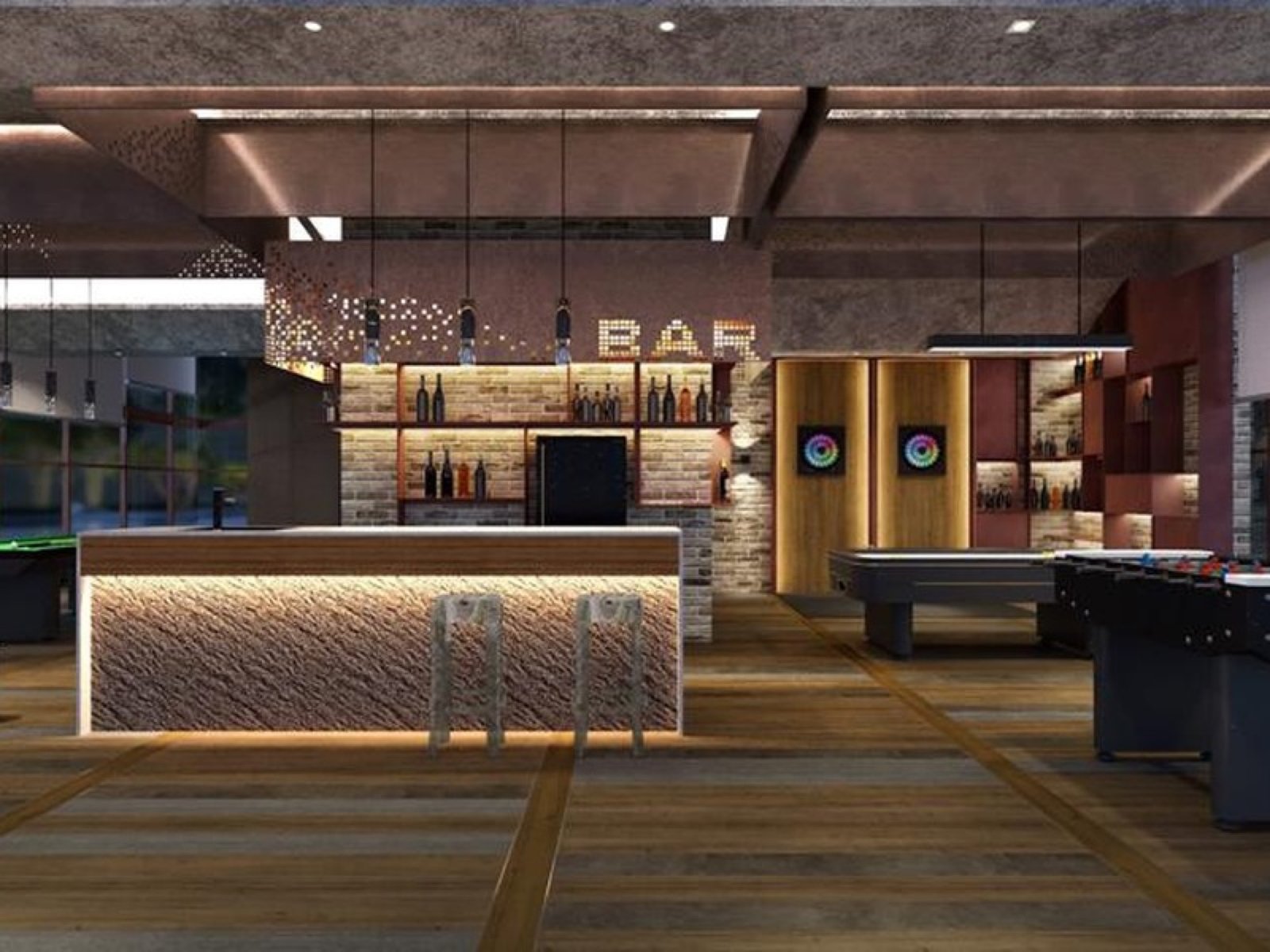 D'Tessera Residences bar and games area: artist's impression